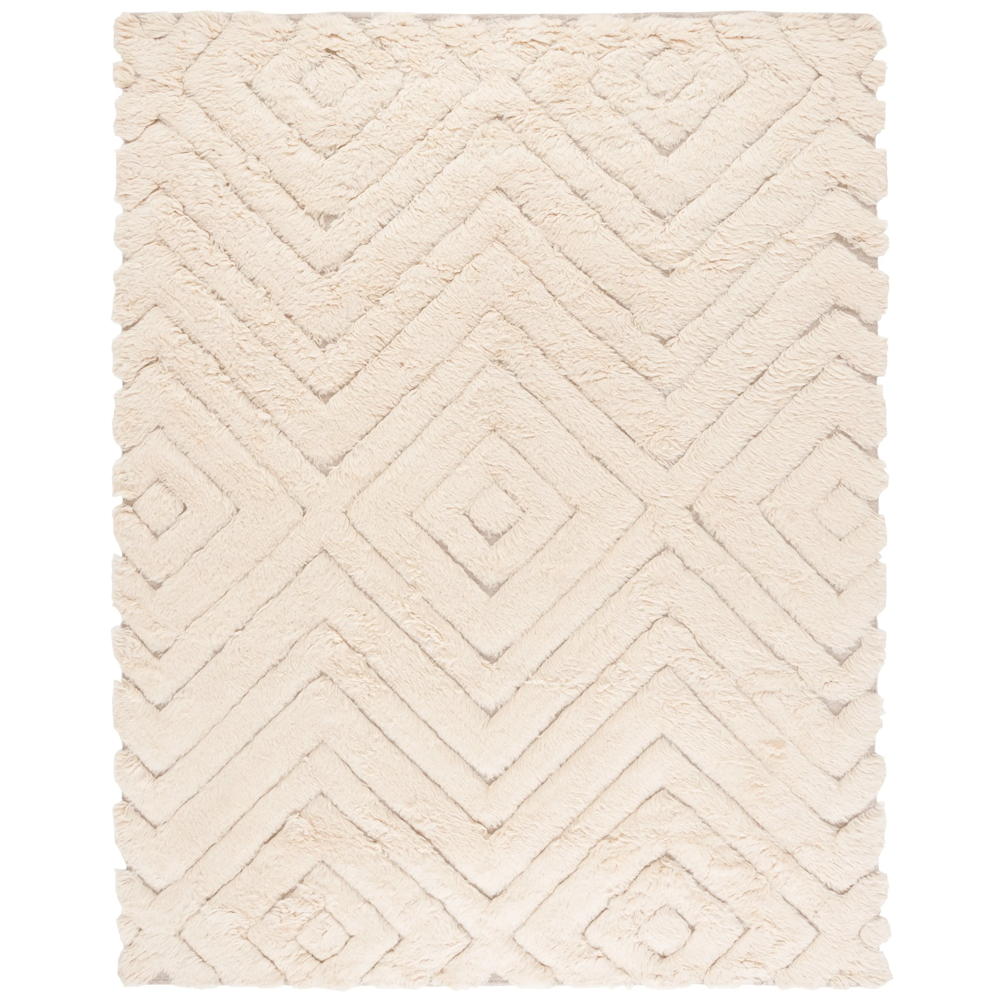 SAFAVIEH Handmade Casablanca Cona Shag Wool Rug