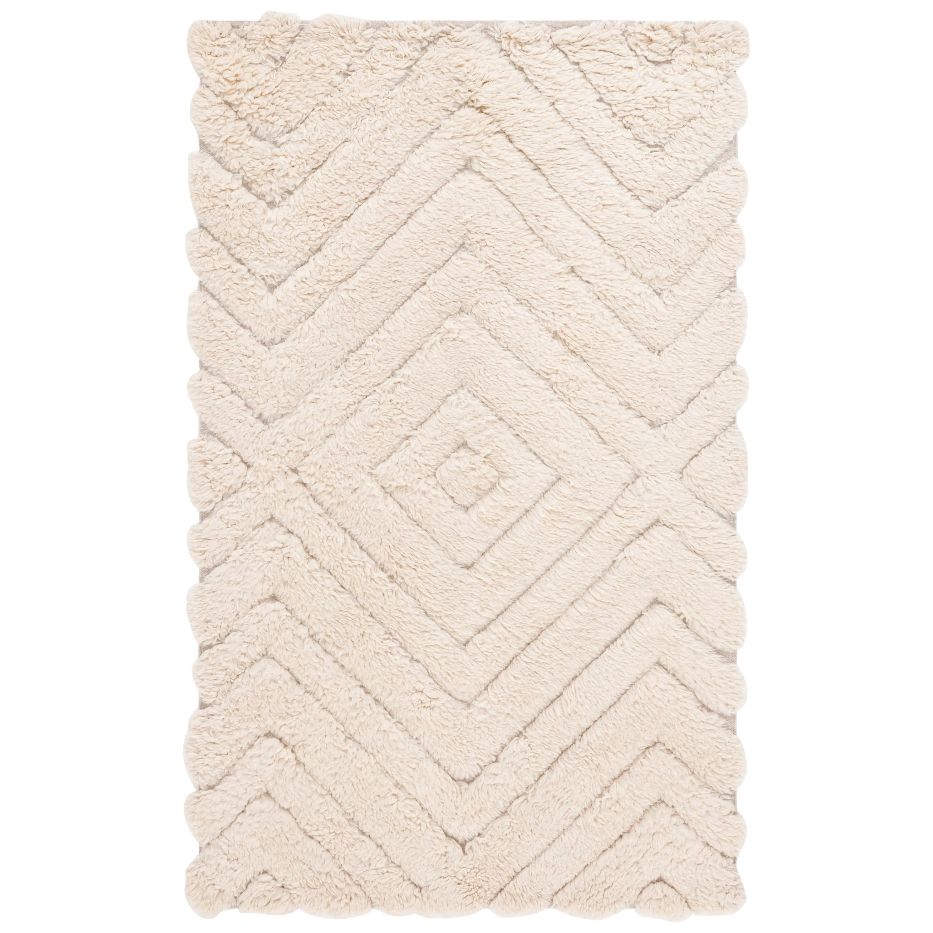 SAFAVIEH Handmade Casablanca Cona Shag Wool Rug