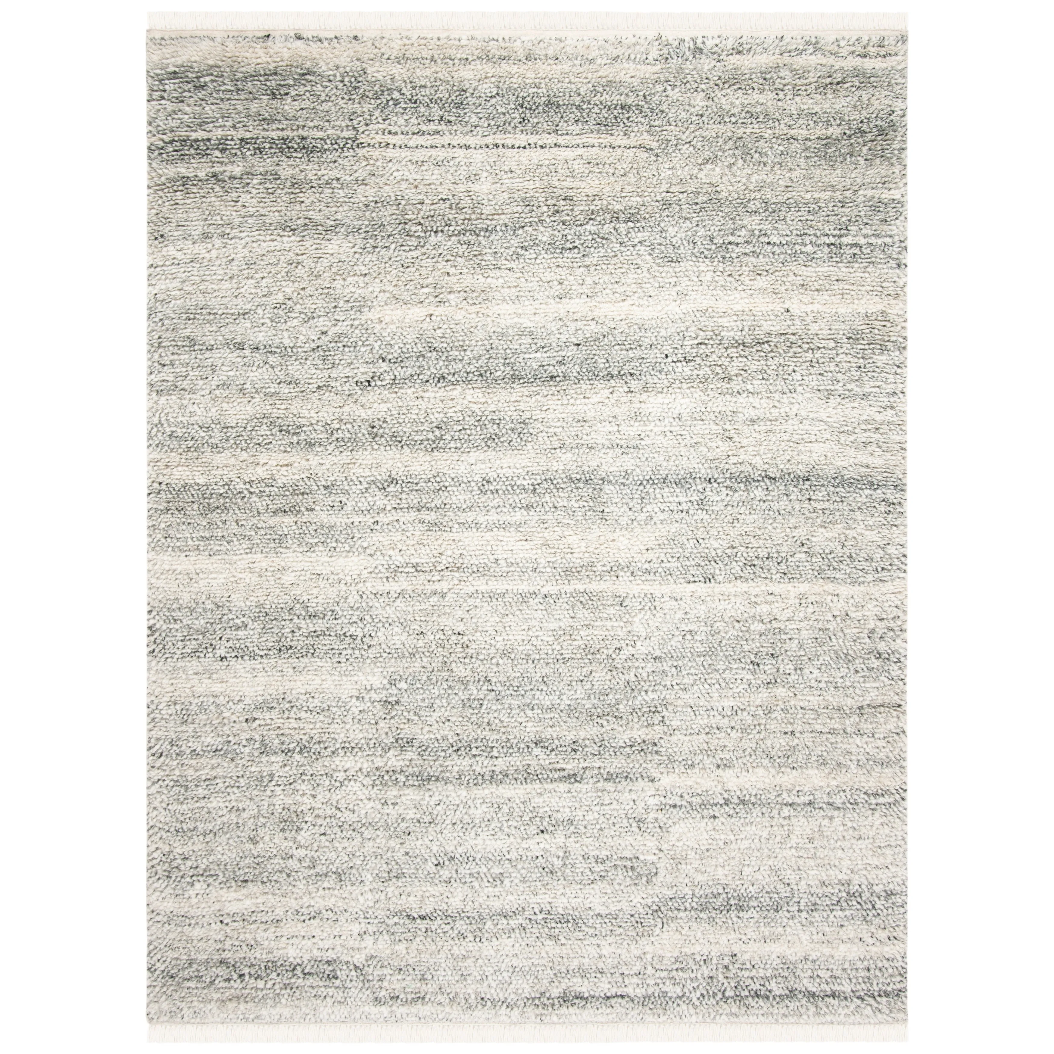 SAFAVIEH Handmade Casablanca Shag Ajshe Aqua Wool Rug