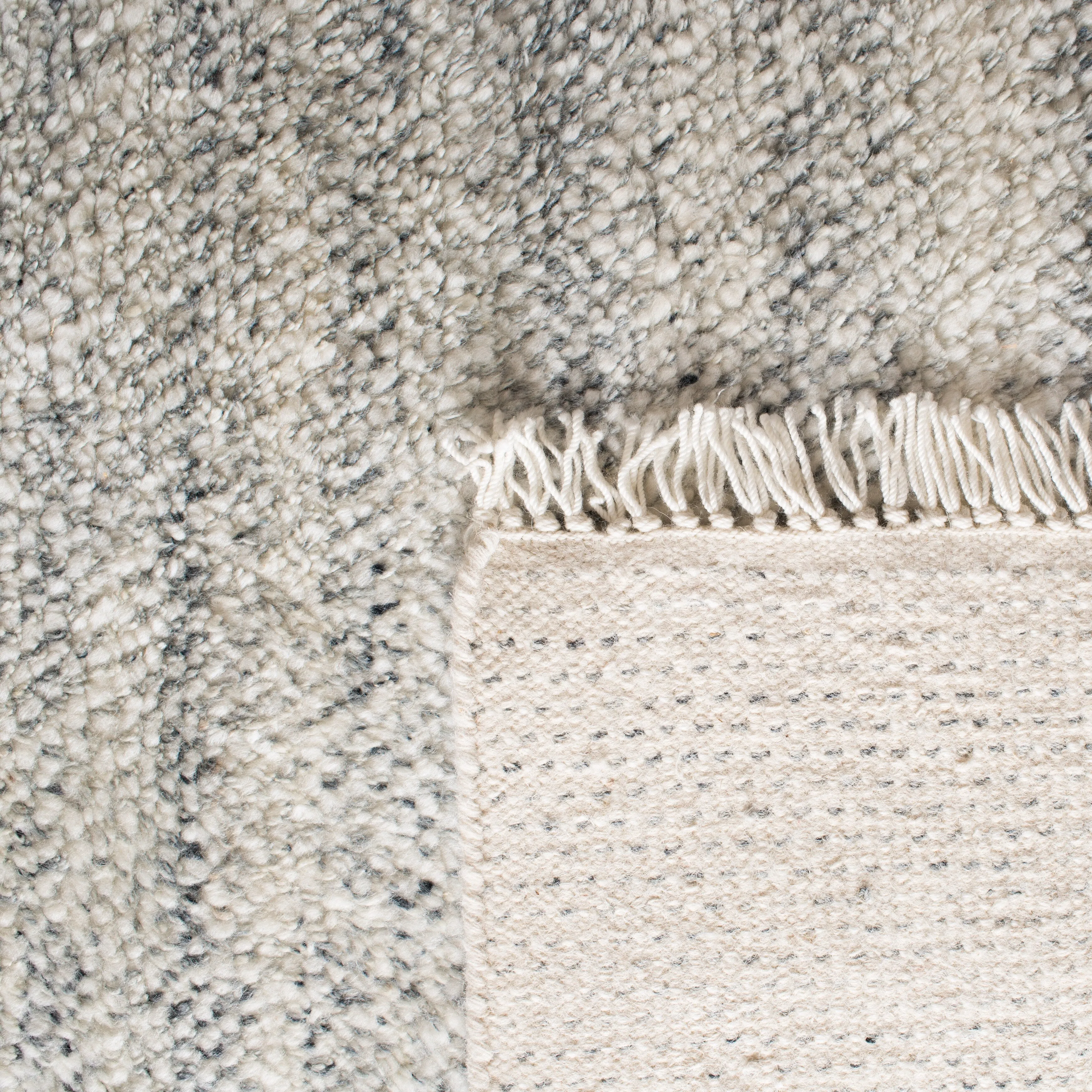 SAFAVIEH Handmade Casablanca Shag Ajshe Aqua Wool Rug