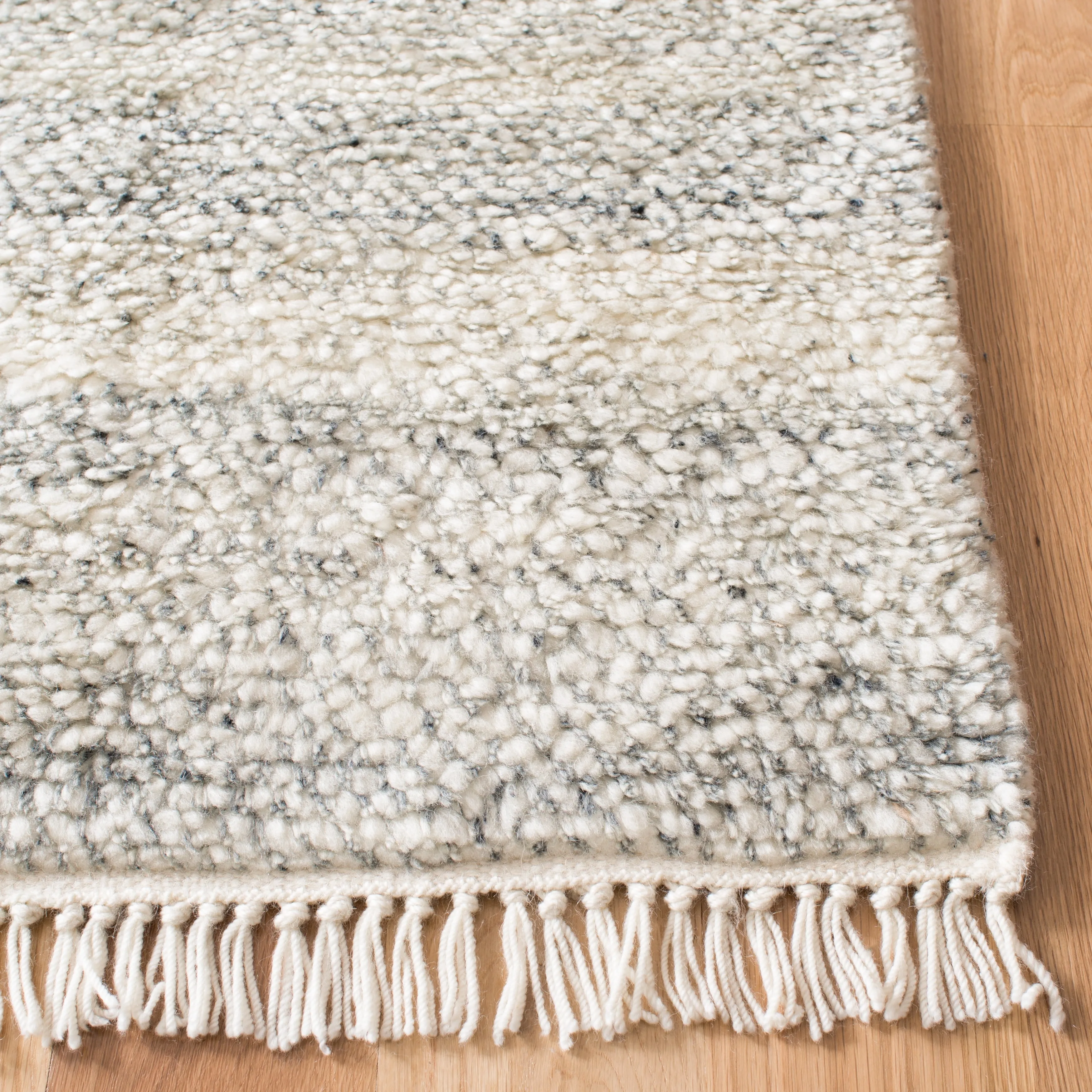 SAFAVIEH Handmade Casablanca Shag Ajshe Aqua Wool Rug