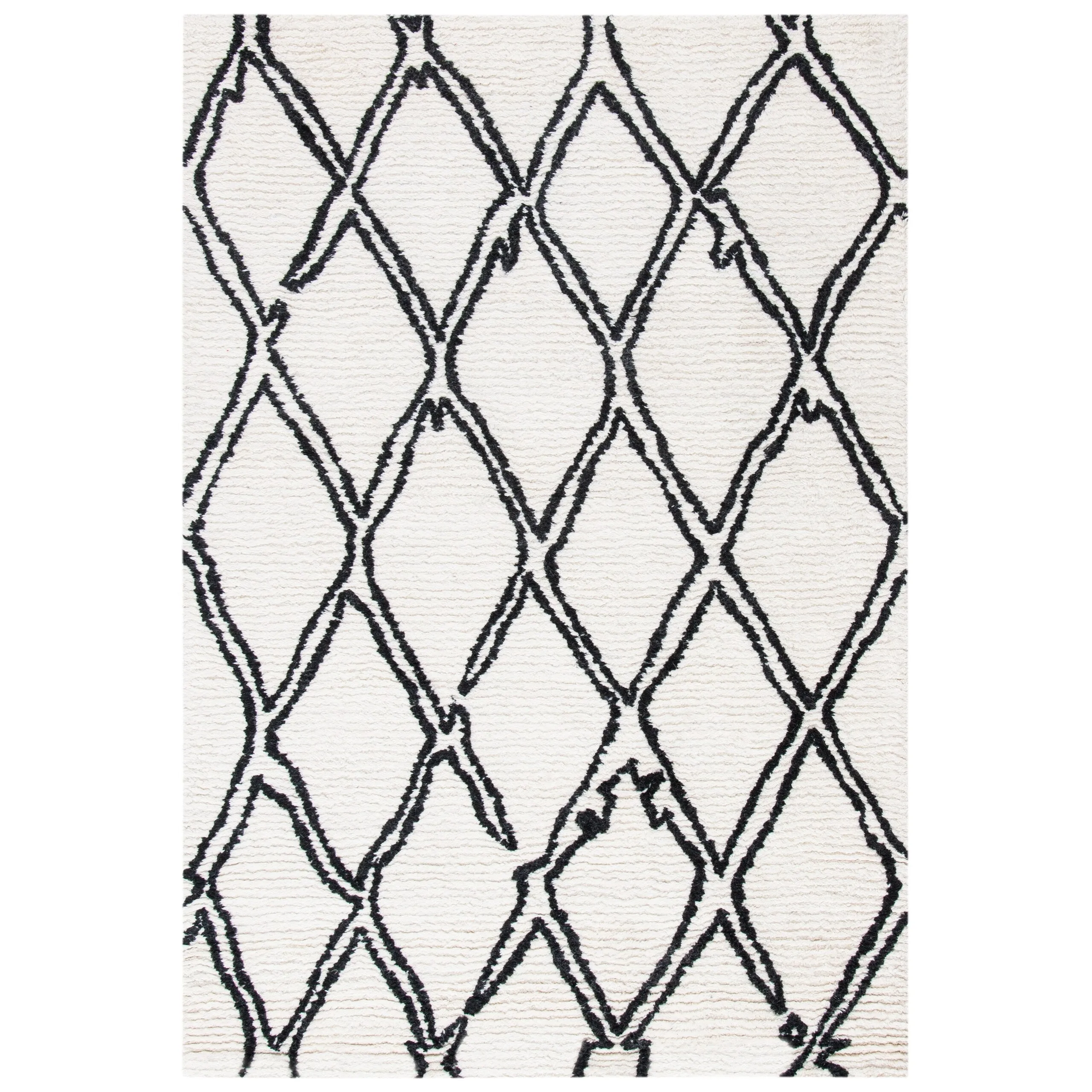 SAFAVIEH Handmade Casablanca Shag Charlyne Tribal Wool Rug