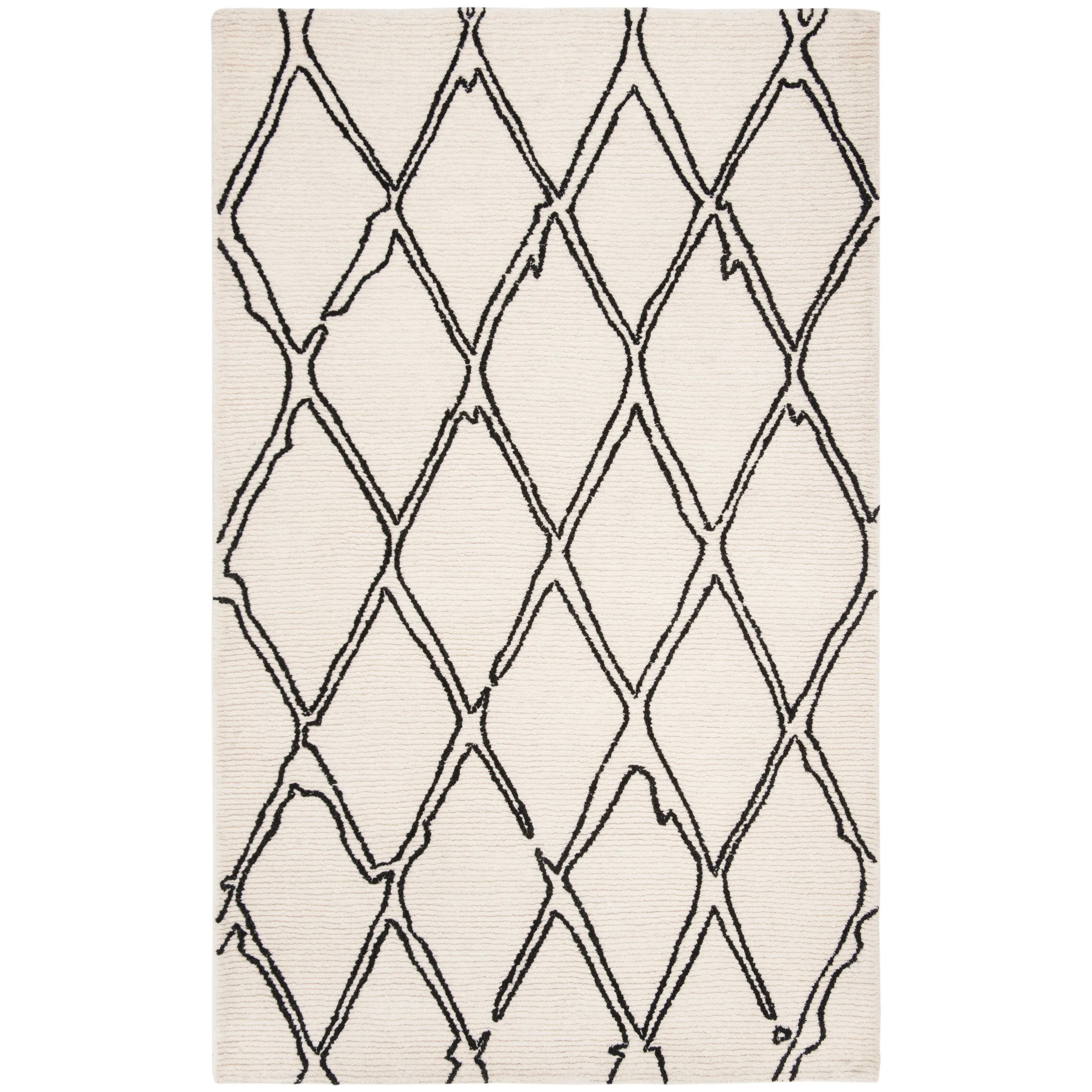 SAFAVIEH Handmade Casablanca Shag Charlyne Tribal Wool Rug