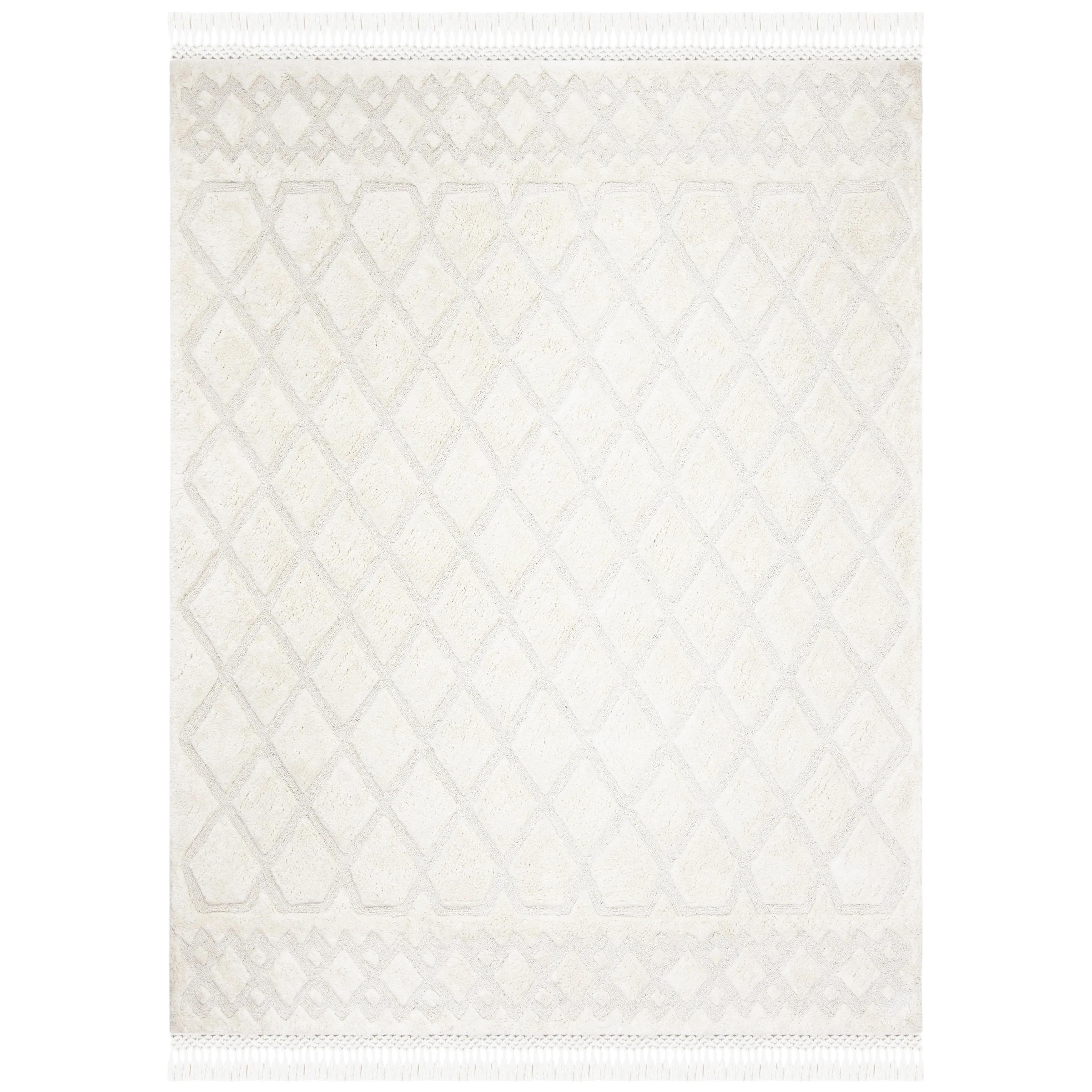 SAFAVIEH Handmade Casablanca Shag Inocencia Tribal Wool Rug