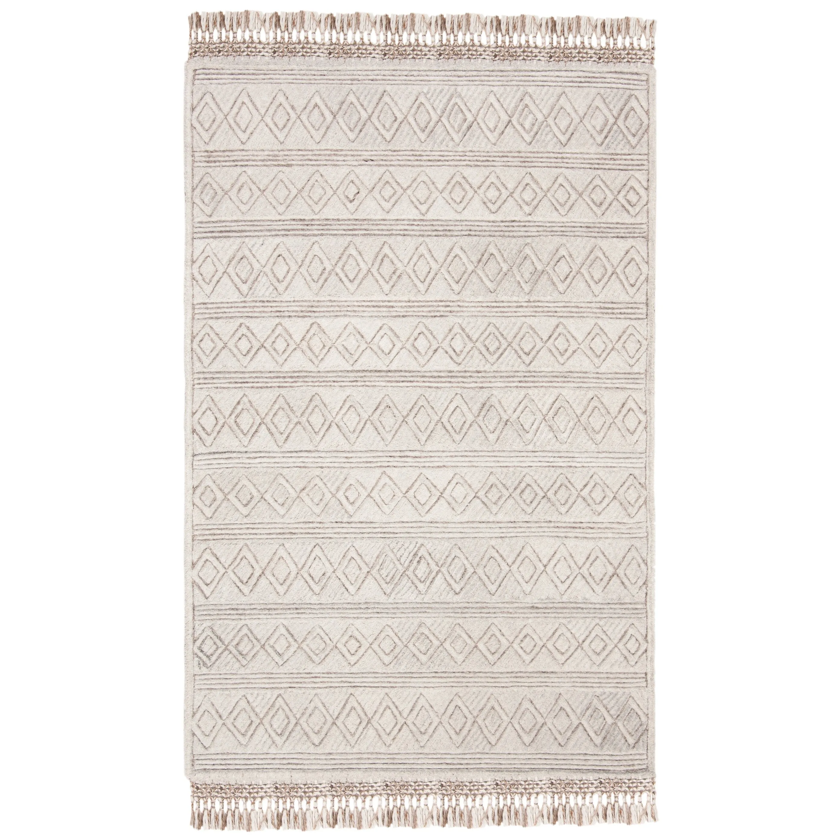 SAFAVIEH Handmade Casablanca Shag Kostja Tribal Wool Rug