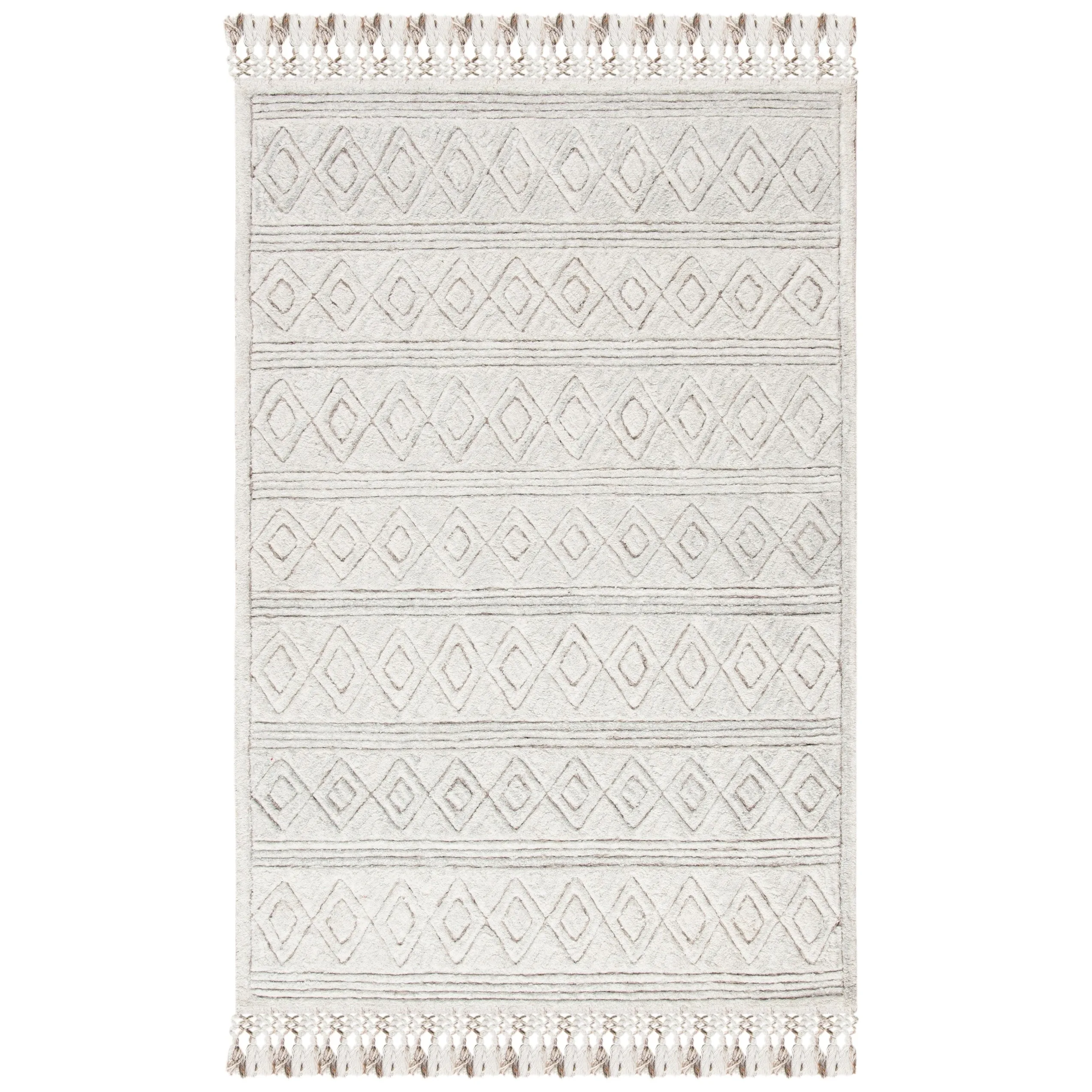 SAFAVIEH Handmade Casablanca Shag Kostja Tribal Wool Rug