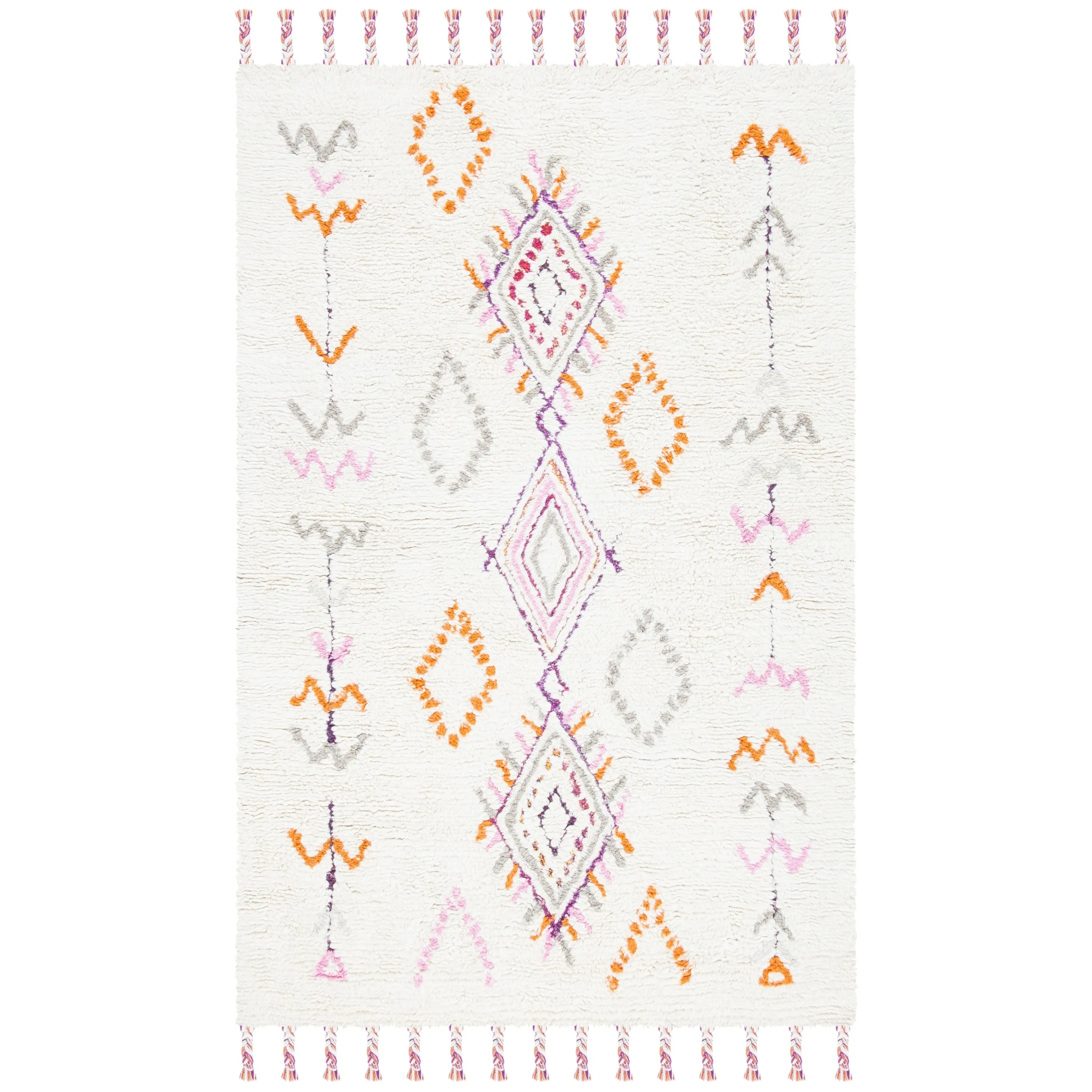 SAFAVIEH Handmade Casablanca Shag Larysa Tribal Moroccan Wool Rug