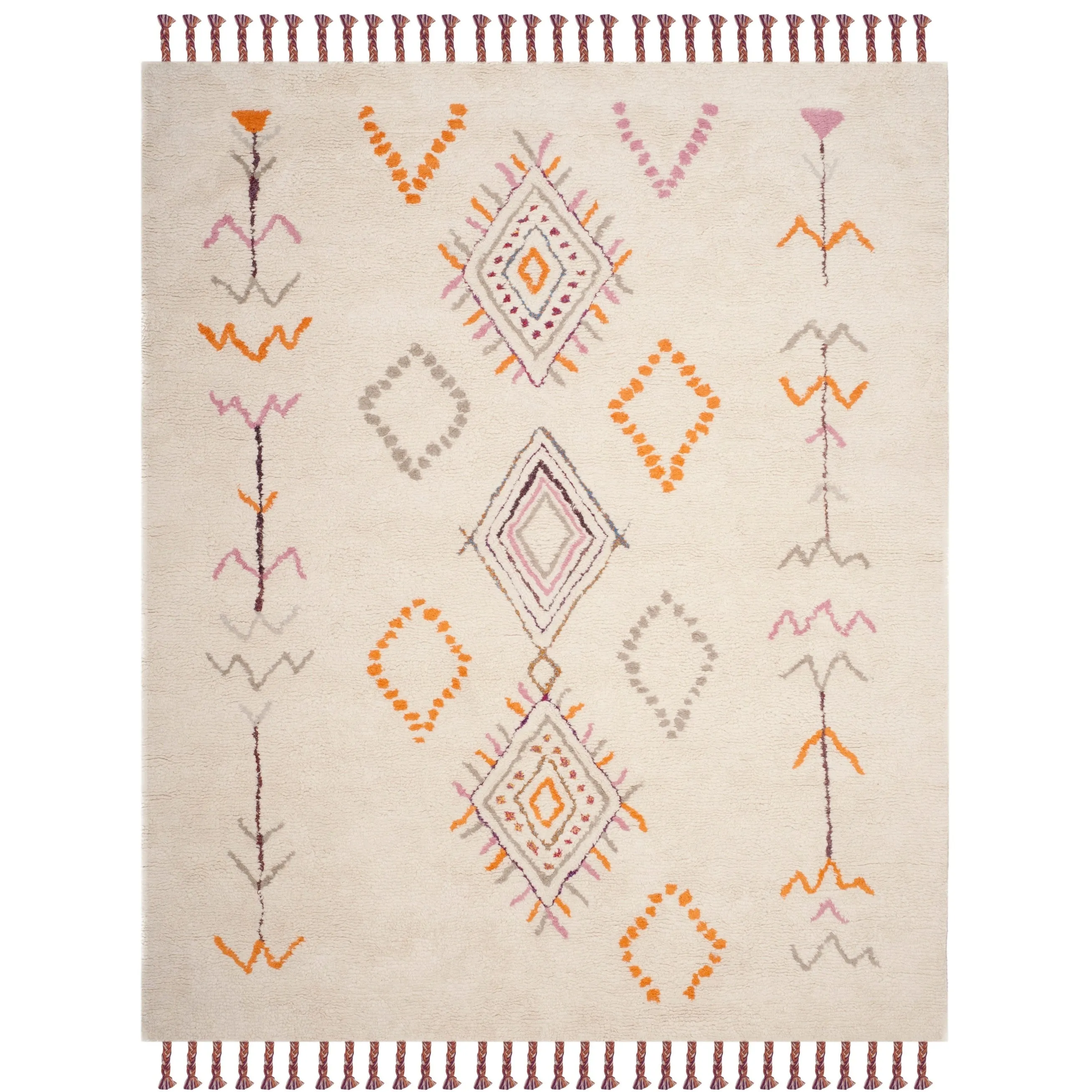 SAFAVIEH Handmade Casablanca Shag Larysa Tribal Moroccan Wool Rug