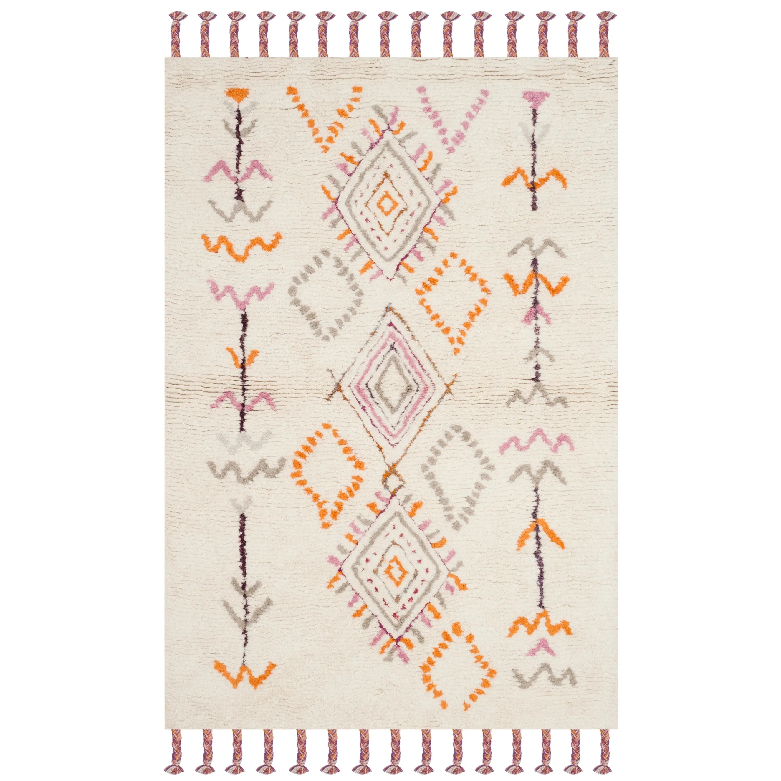SAFAVIEH Handmade Casablanca Shag Larysa Tribal Moroccan Wool Rug