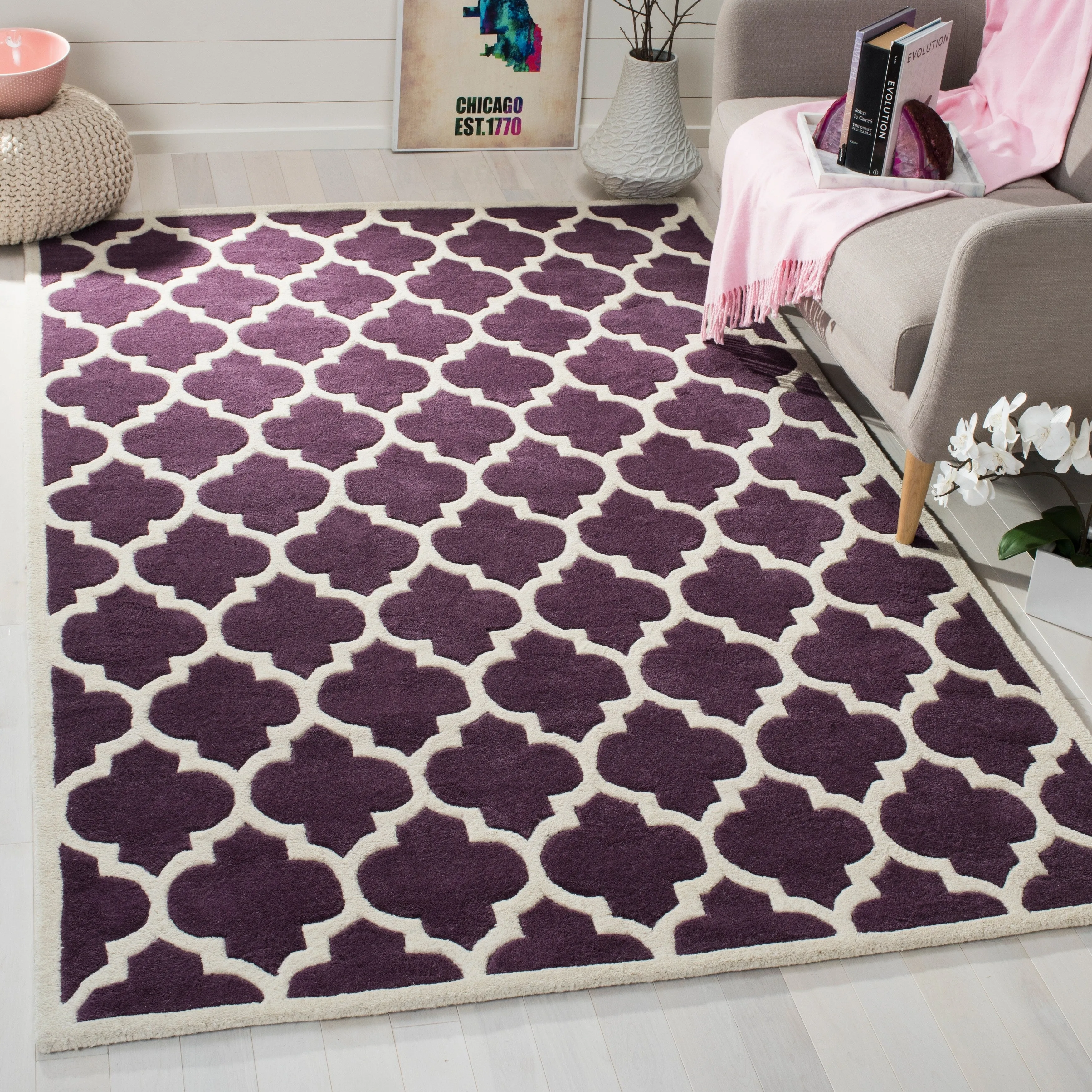 SAFAVIEH Handmade Chatham Antoanela Modern Moroccan Wool Rug