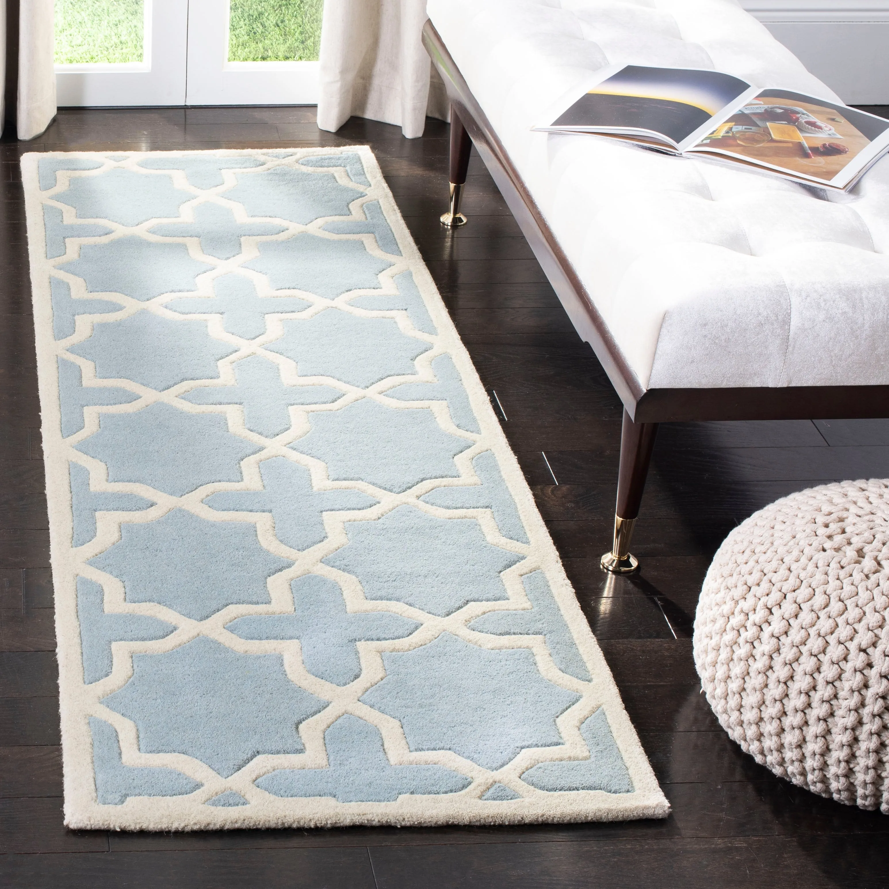 SAFAVIEH Handmade Chatham Begie Modern Moroccan Wool Rug