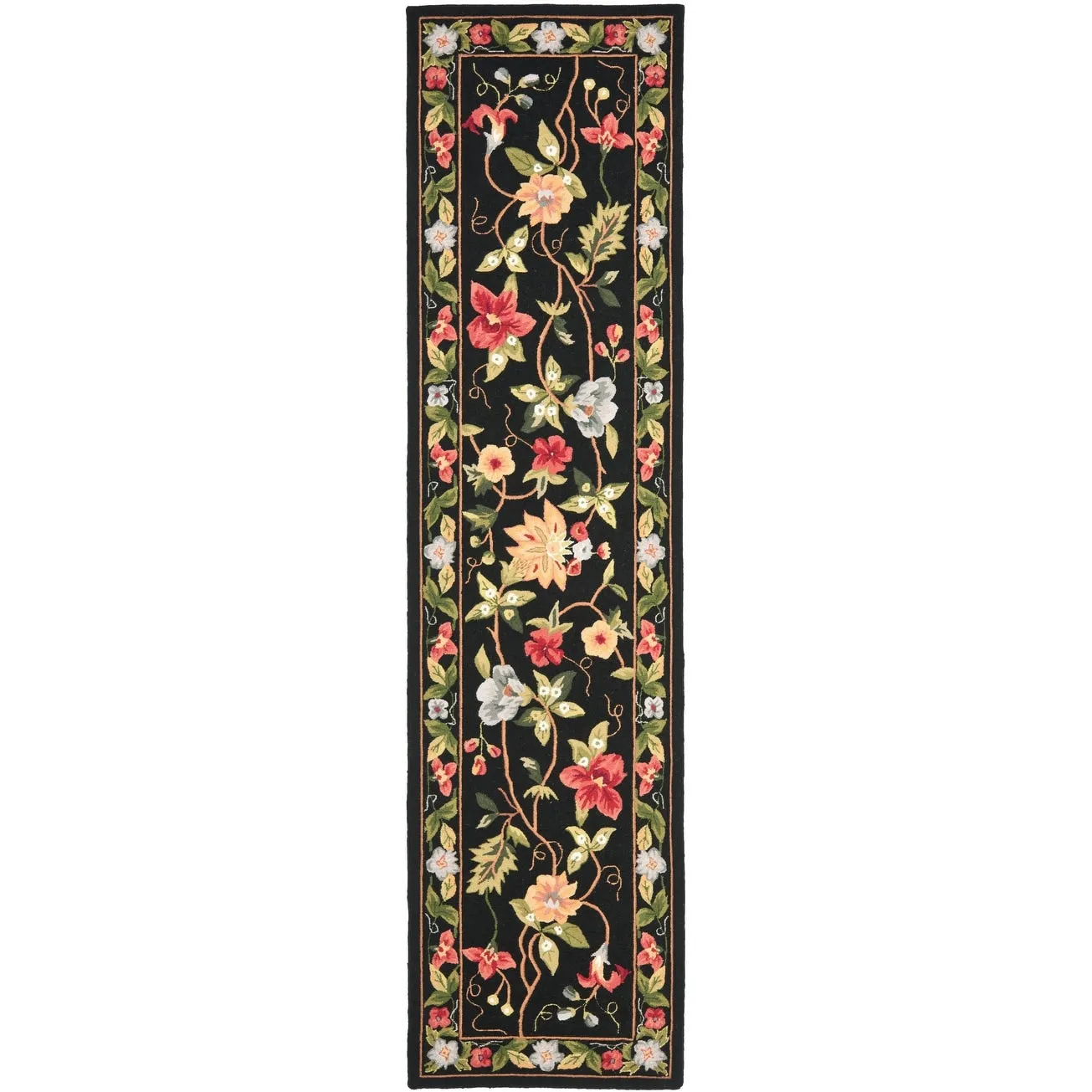 SAFAVIEH Handmade Chelsea Yauhenia French Country Floral Wool Rug