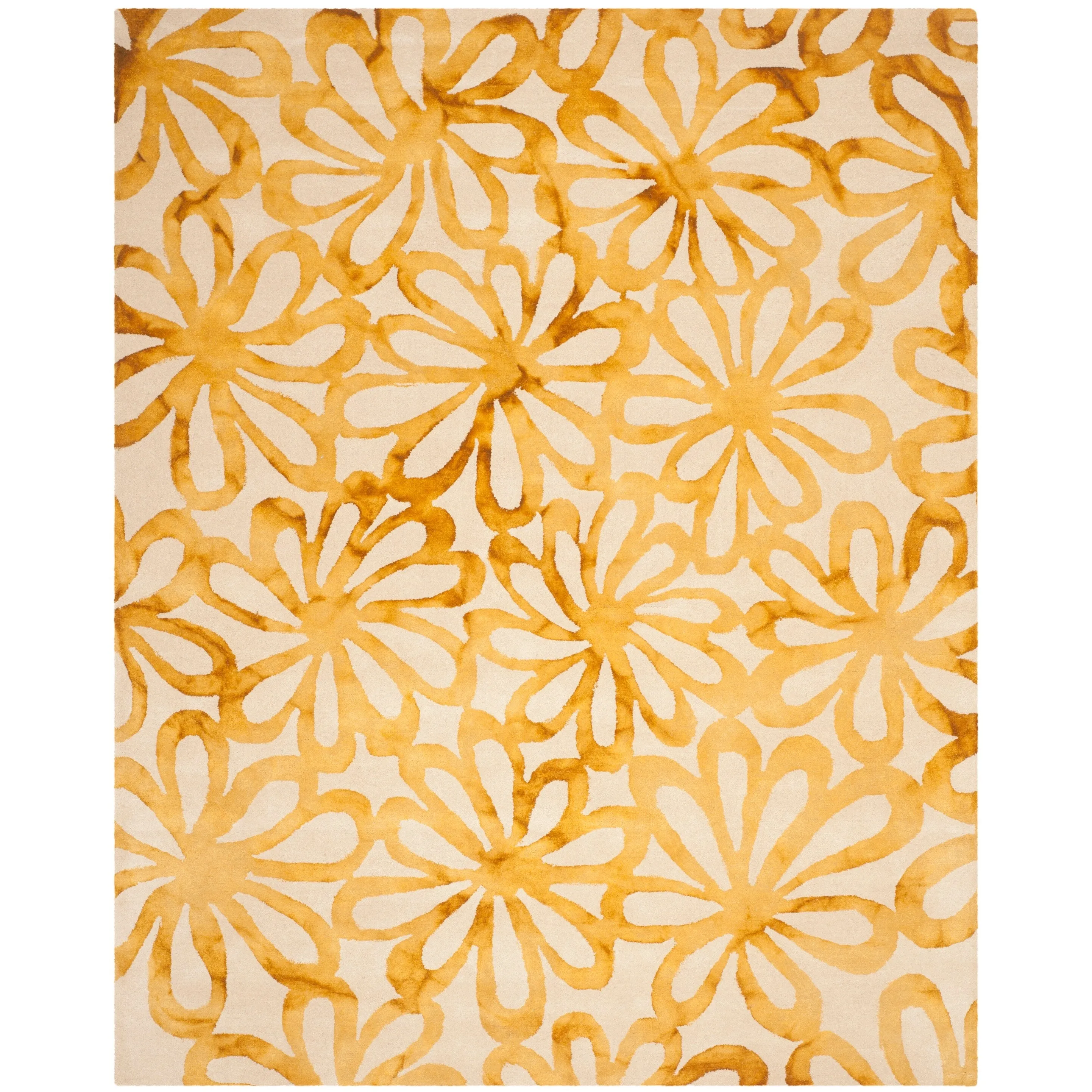 SAFAVIEH Handmade Dip Dye Maze Floral Watercolor Wool Rug