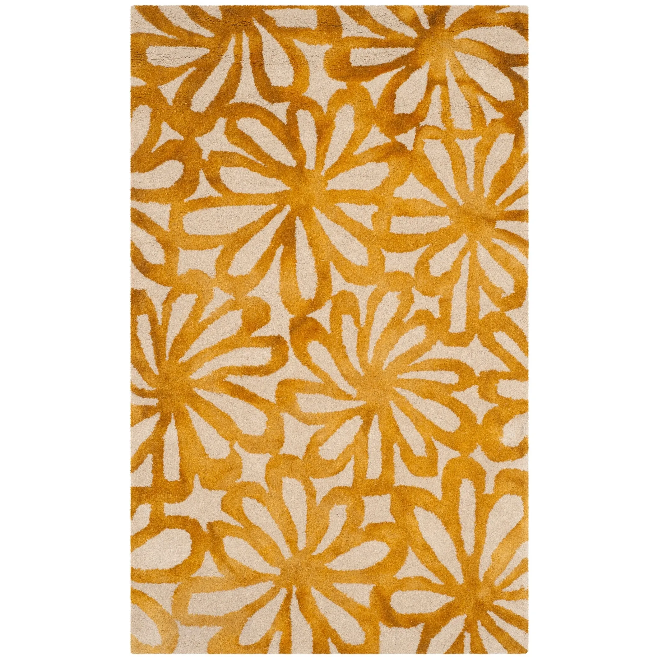 SAFAVIEH Handmade Dip Dye Maze Floral Watercolor Wool Rug