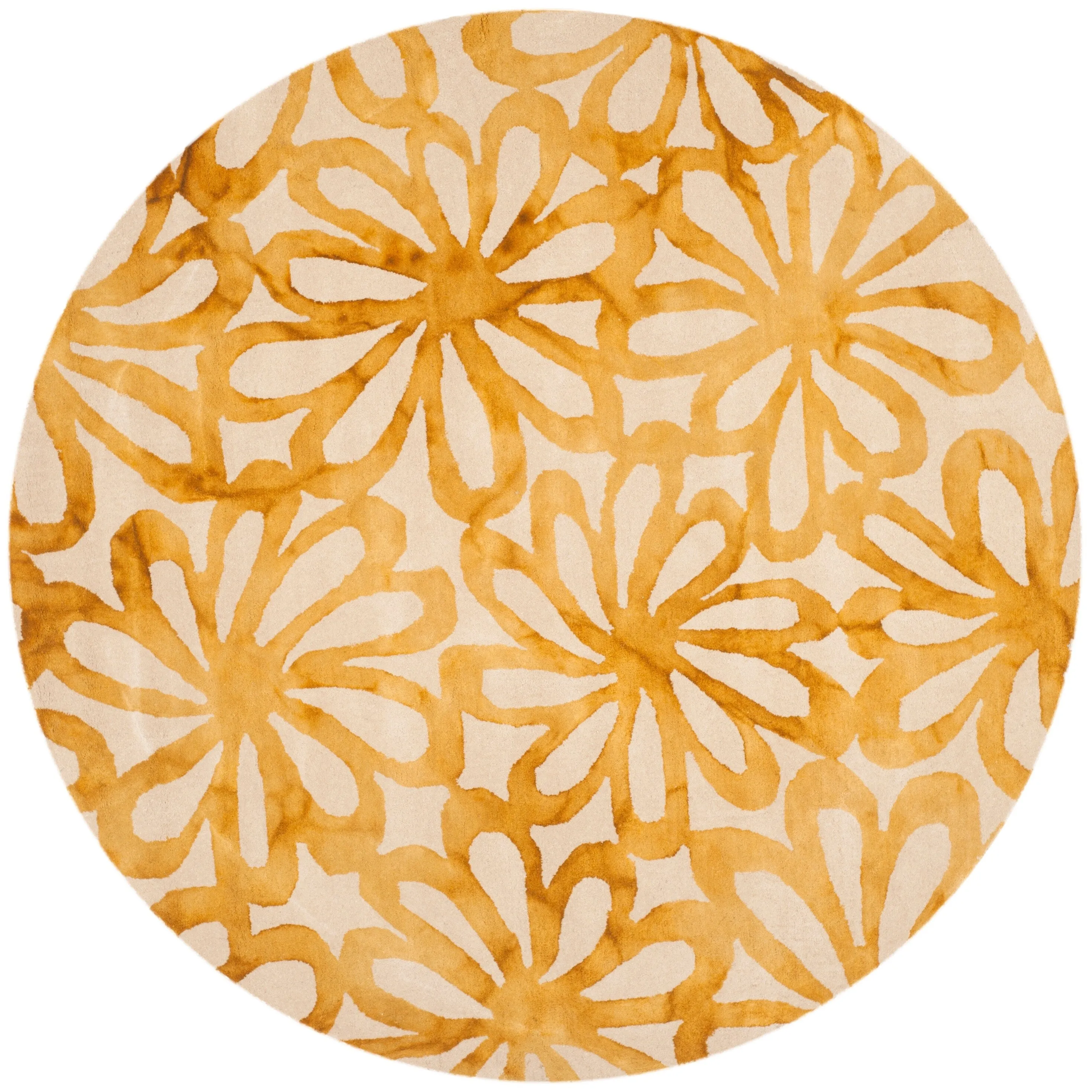 SAFAVIEH Handmade Dip Dye Maze Floral Watercolor Wool Rug