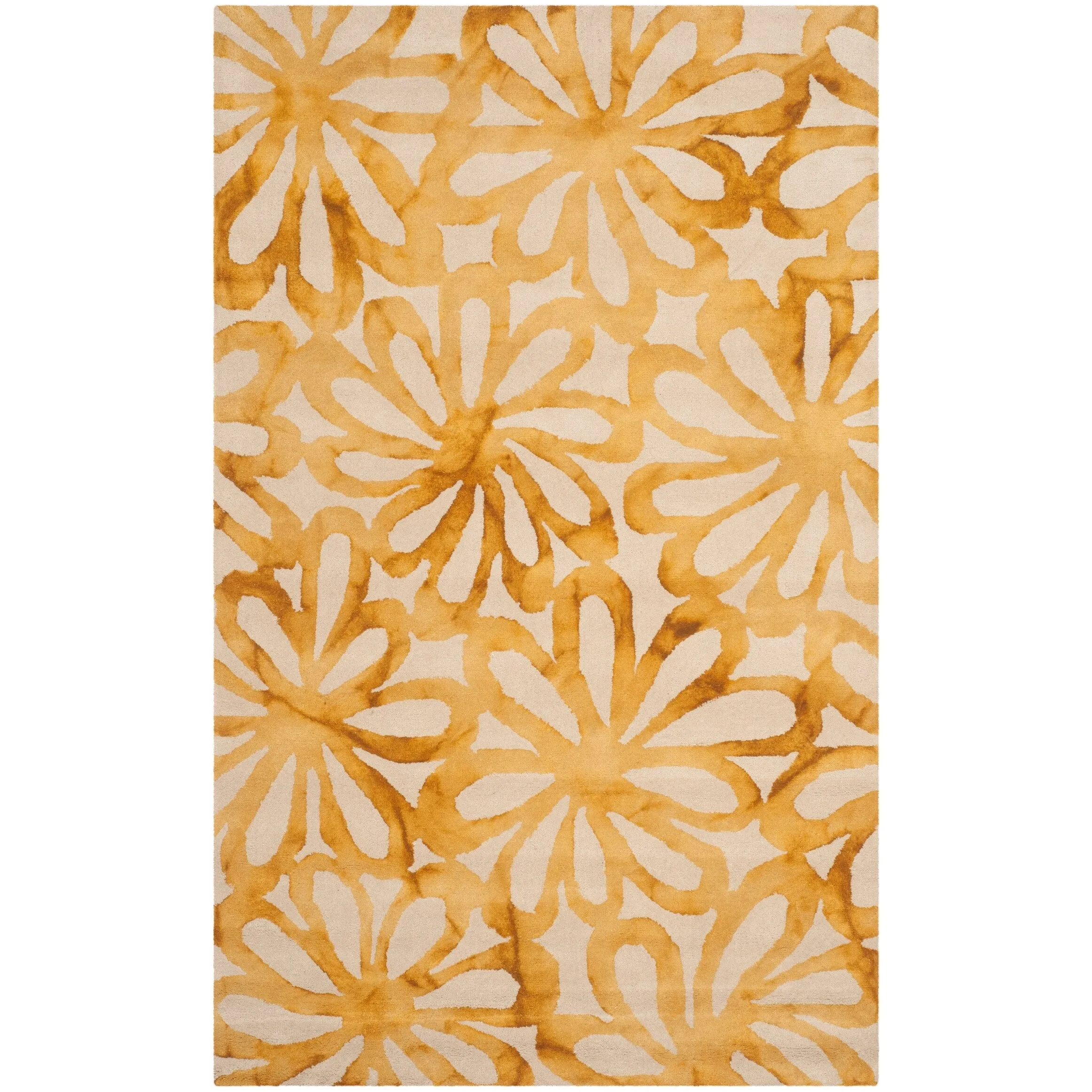 SAFAVIEH Handmade Dip Dye Maze Floral Watercolor Wool Rug