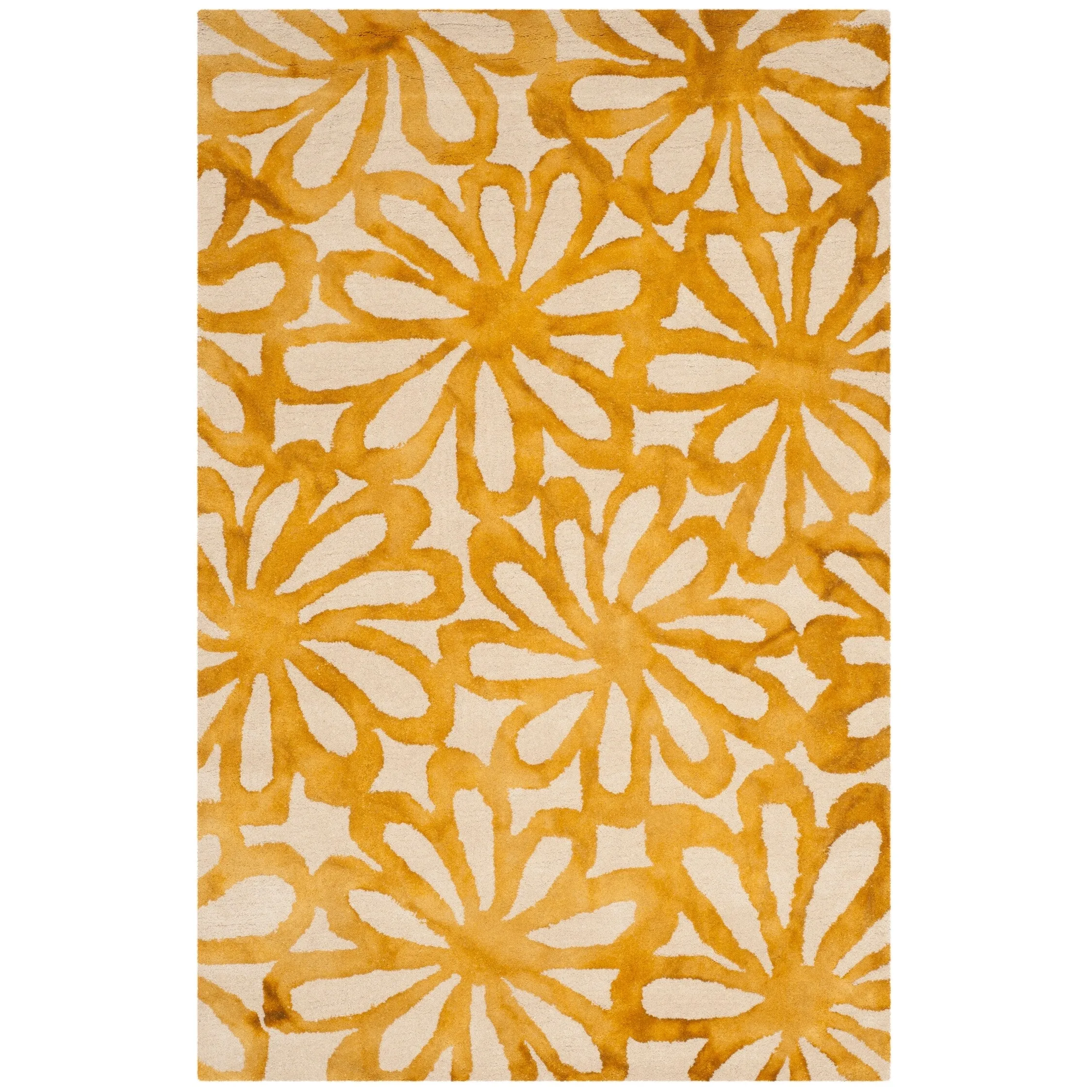 SAFAVIEH Handmade Dip Dye Maze Floral Watercolor Wool Rug