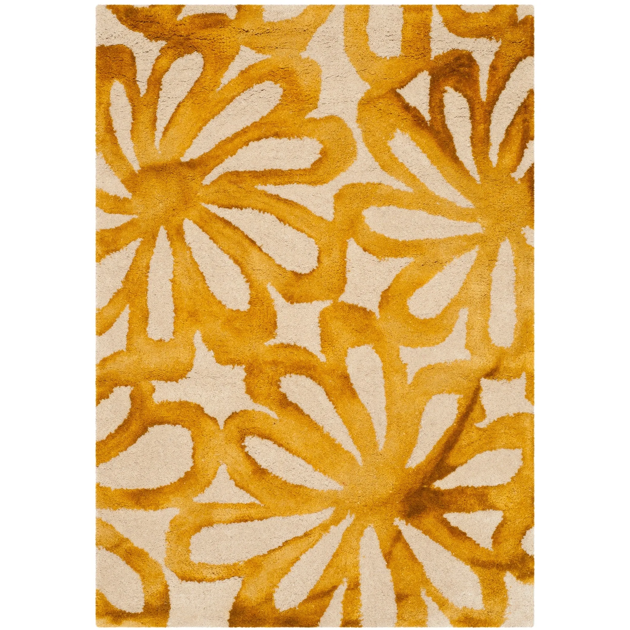 SAFAVIEH Handmade Dip Dye Maze Floral Watercolor Wool Rug