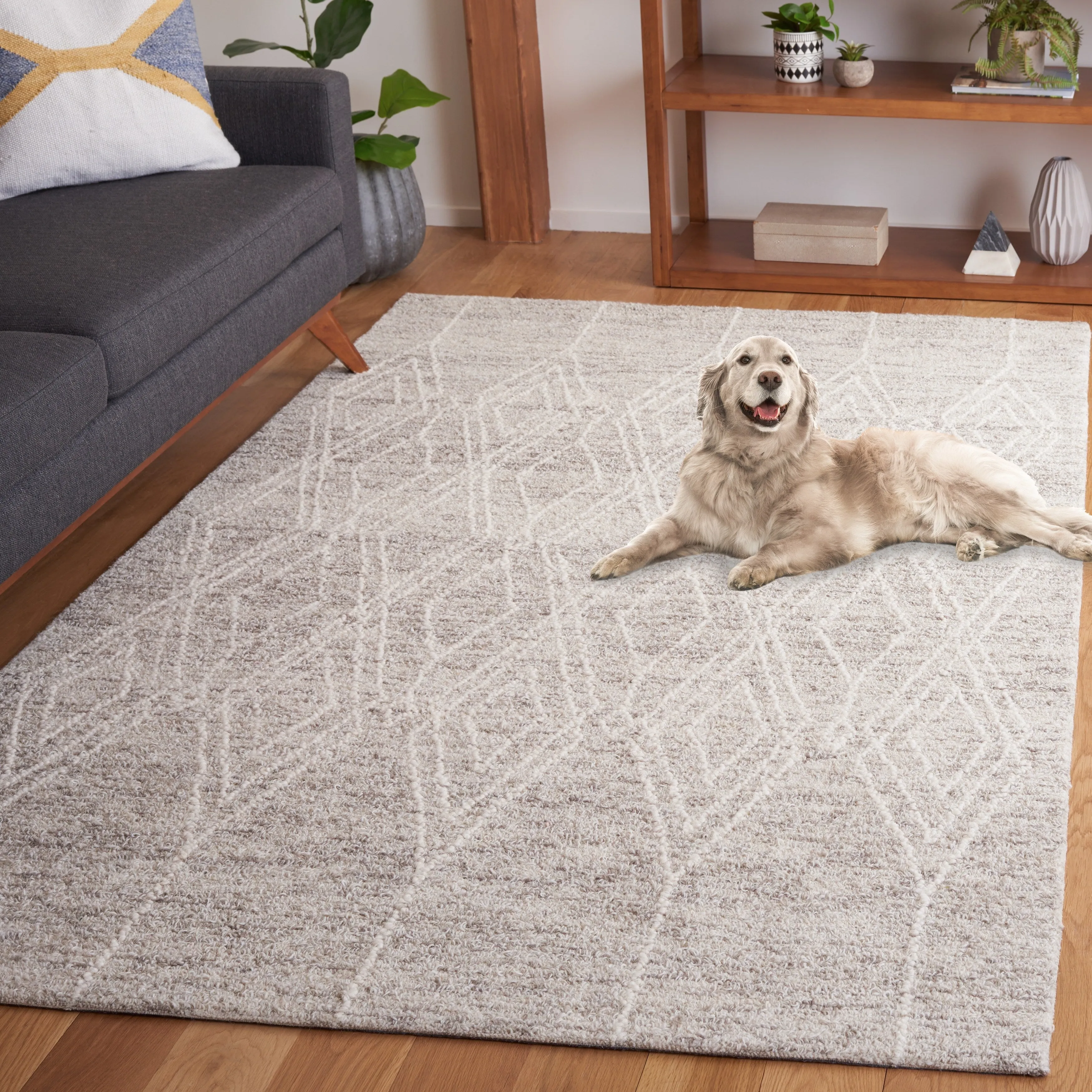 SAFAVIEH Handmade Ebony Emiliyana Contemporary Wool Rug