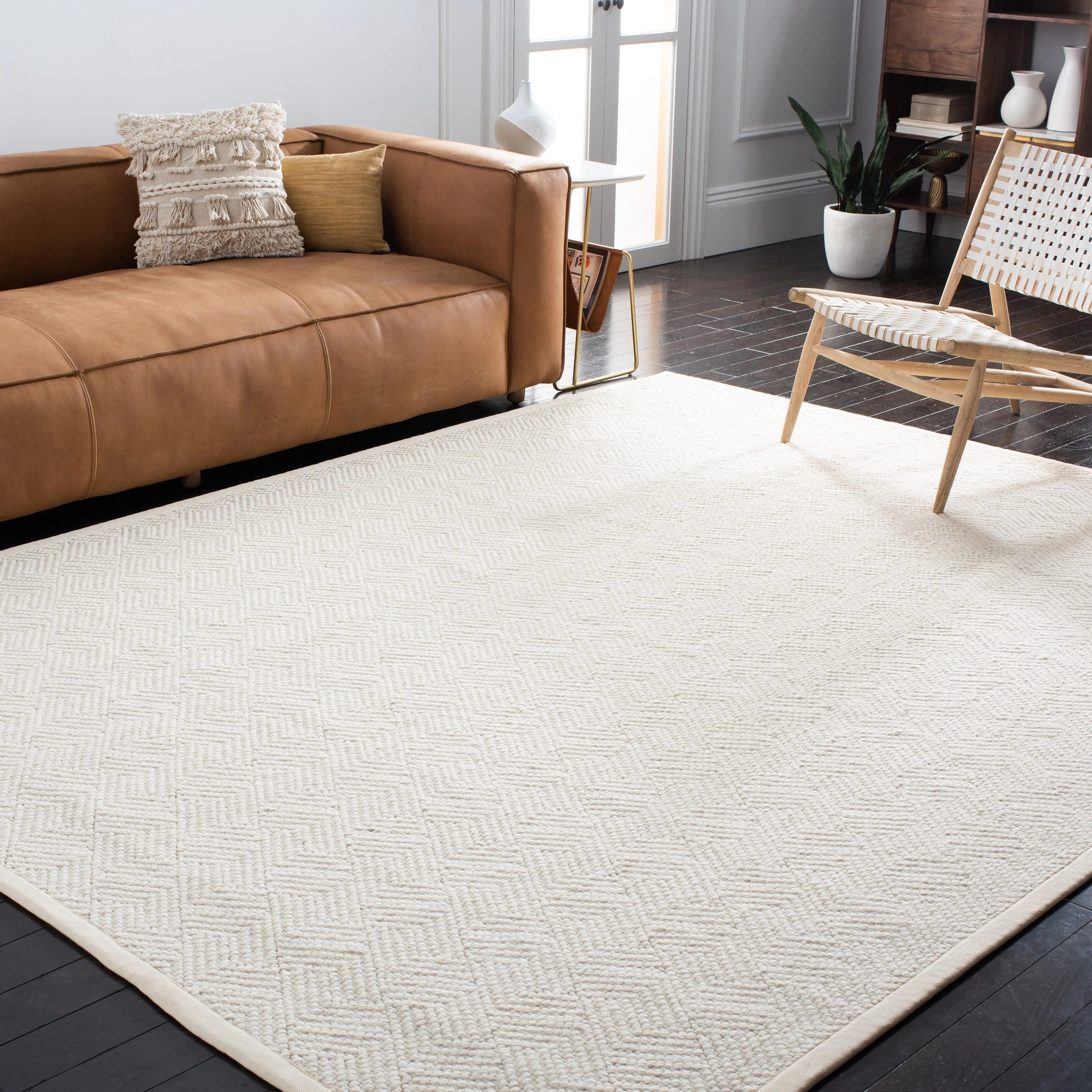 SAFAVIEH Handmade Flatweave Natural Fiber Charlee Wool/ Jute Rug