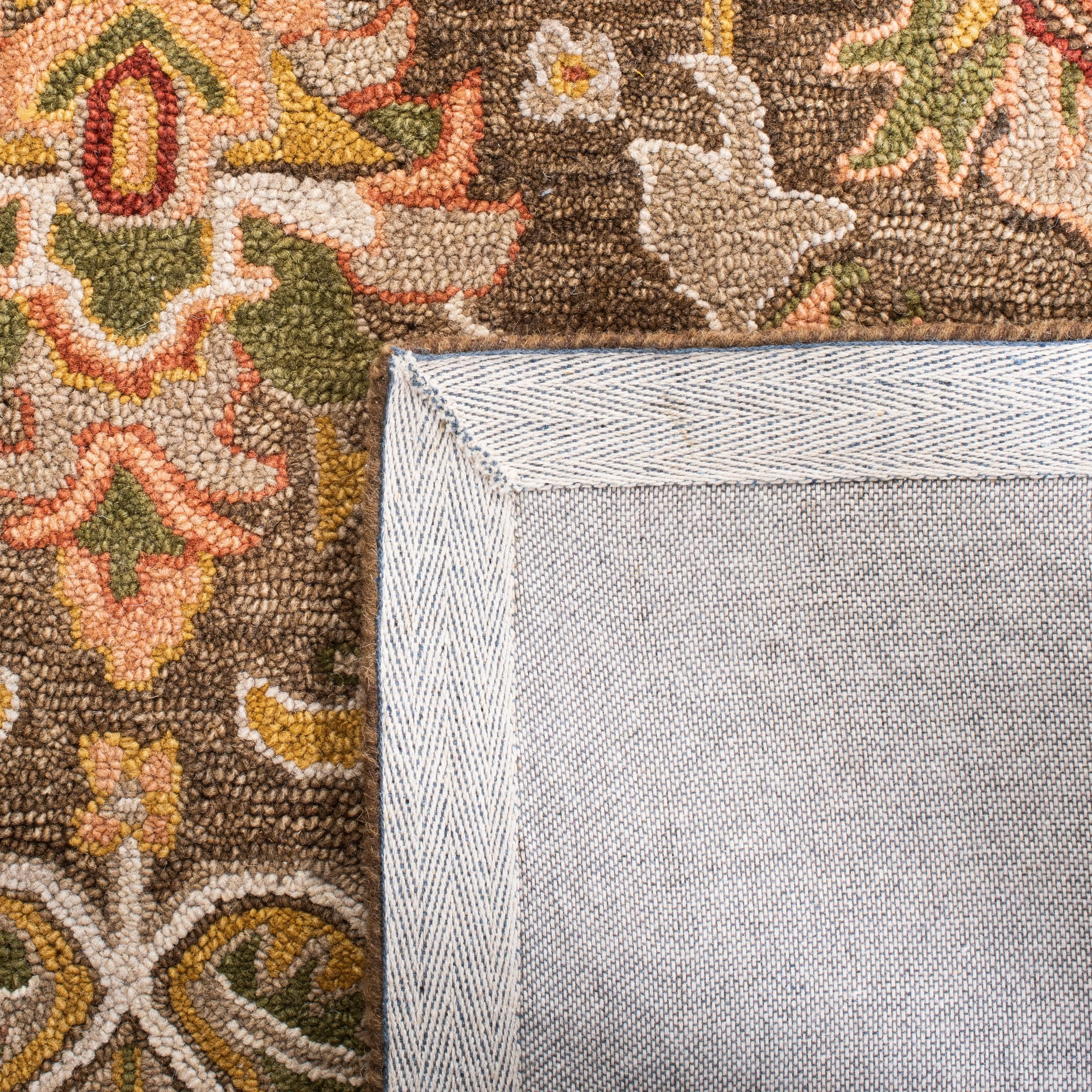 SAFAVIEH Handmade Heritage Chrysanthemum Traditional Wool Rug