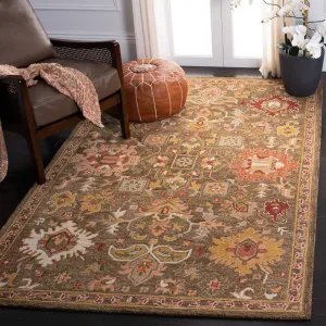 SAFAVIEH Handmade Heritage Chrysanthemum Traditional Wool Rug