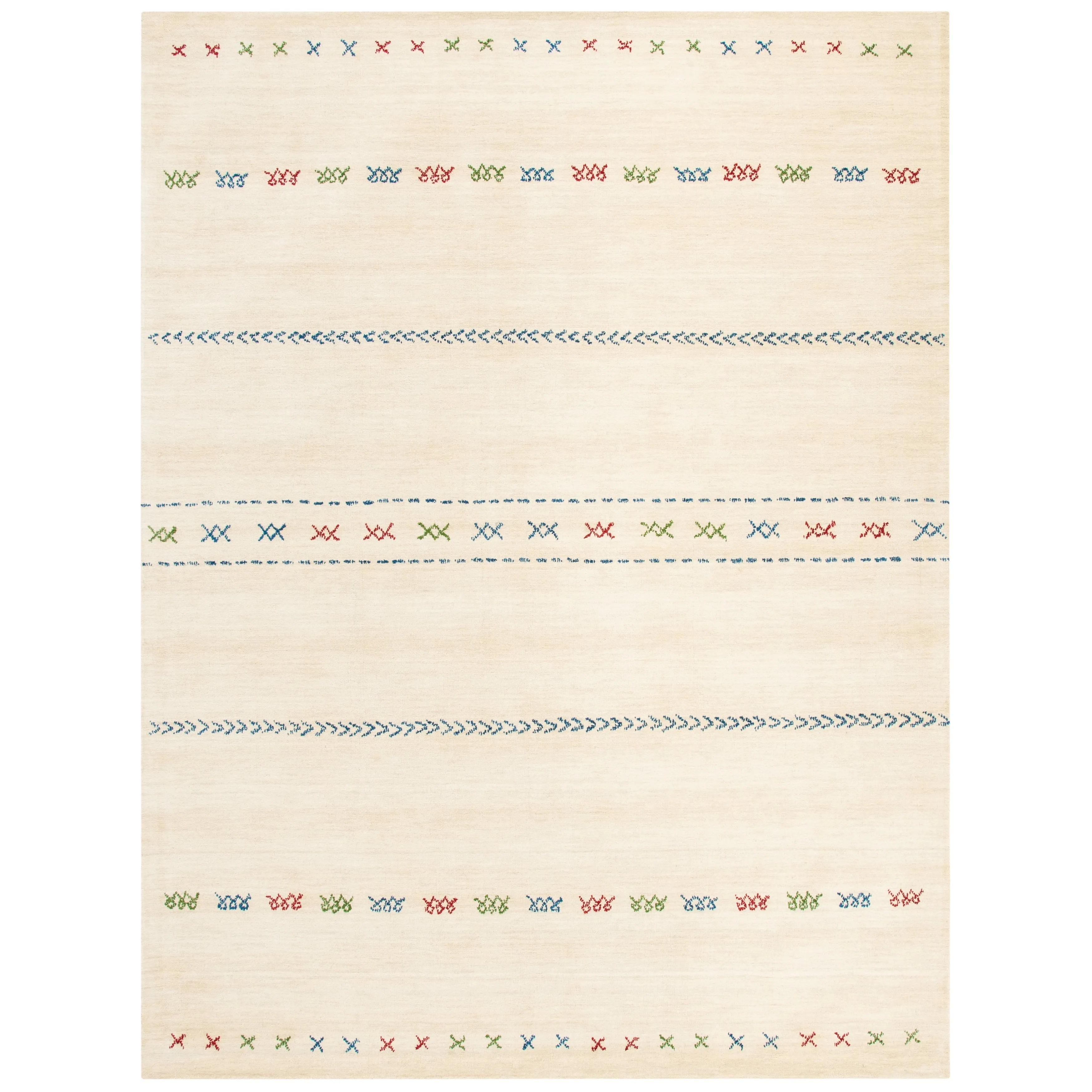 SAFAVIEH Handmade Himalaya Hideko & Contemporary Geometric Cream Wool