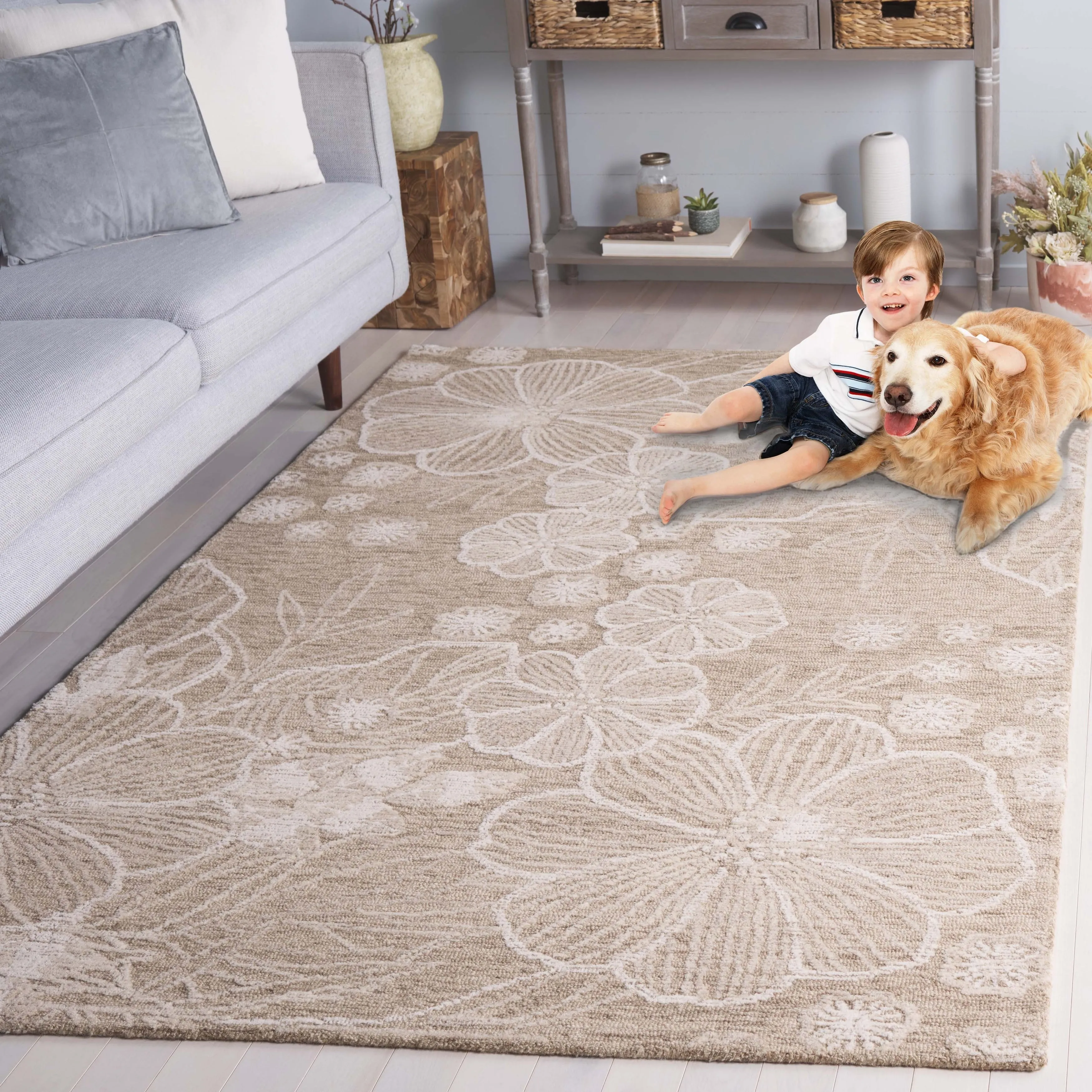 SAFAVIEH Handmade Jardin Altje Country Wool Rug