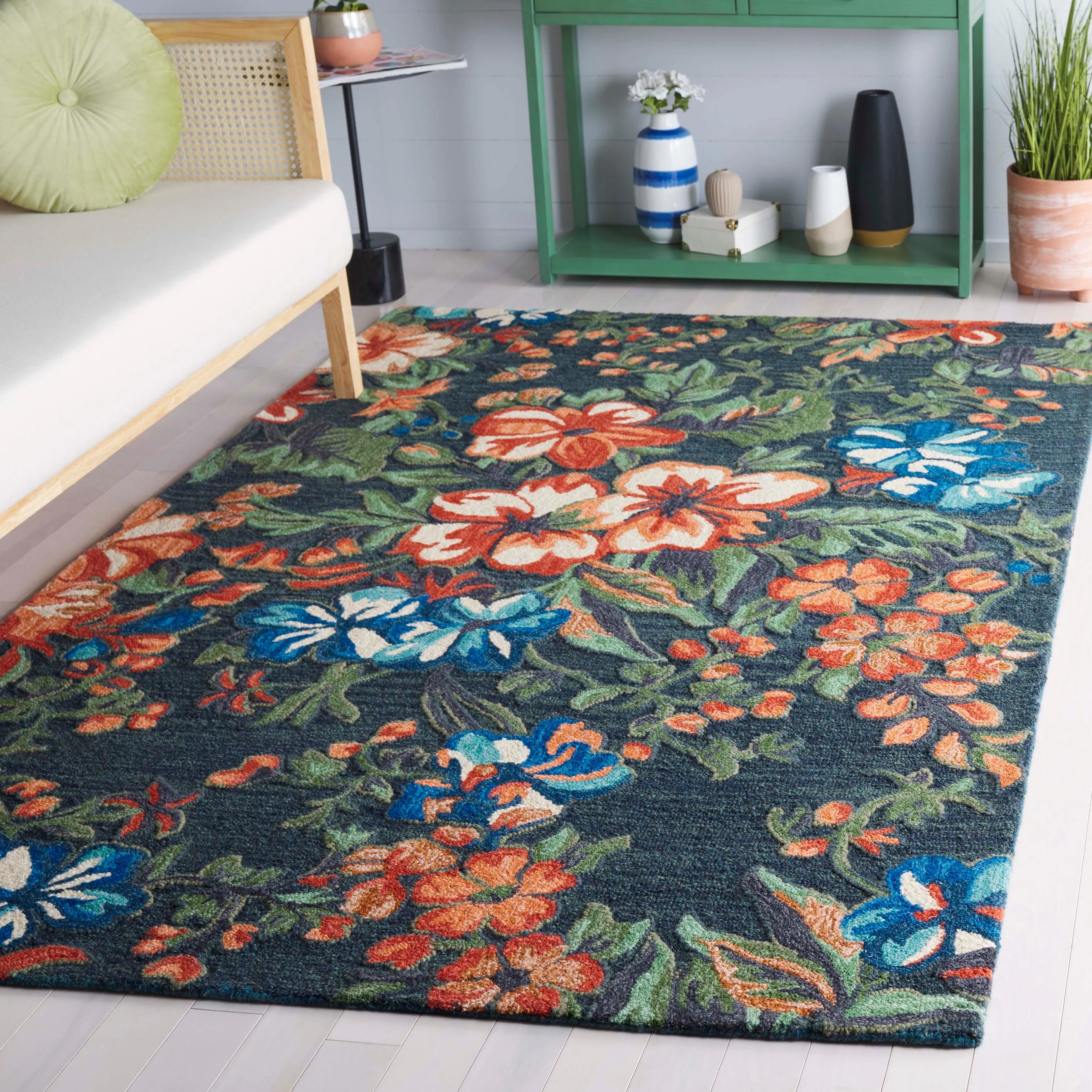 SAFAVIEH Handmade Jardin Engeline Country Wool Rug