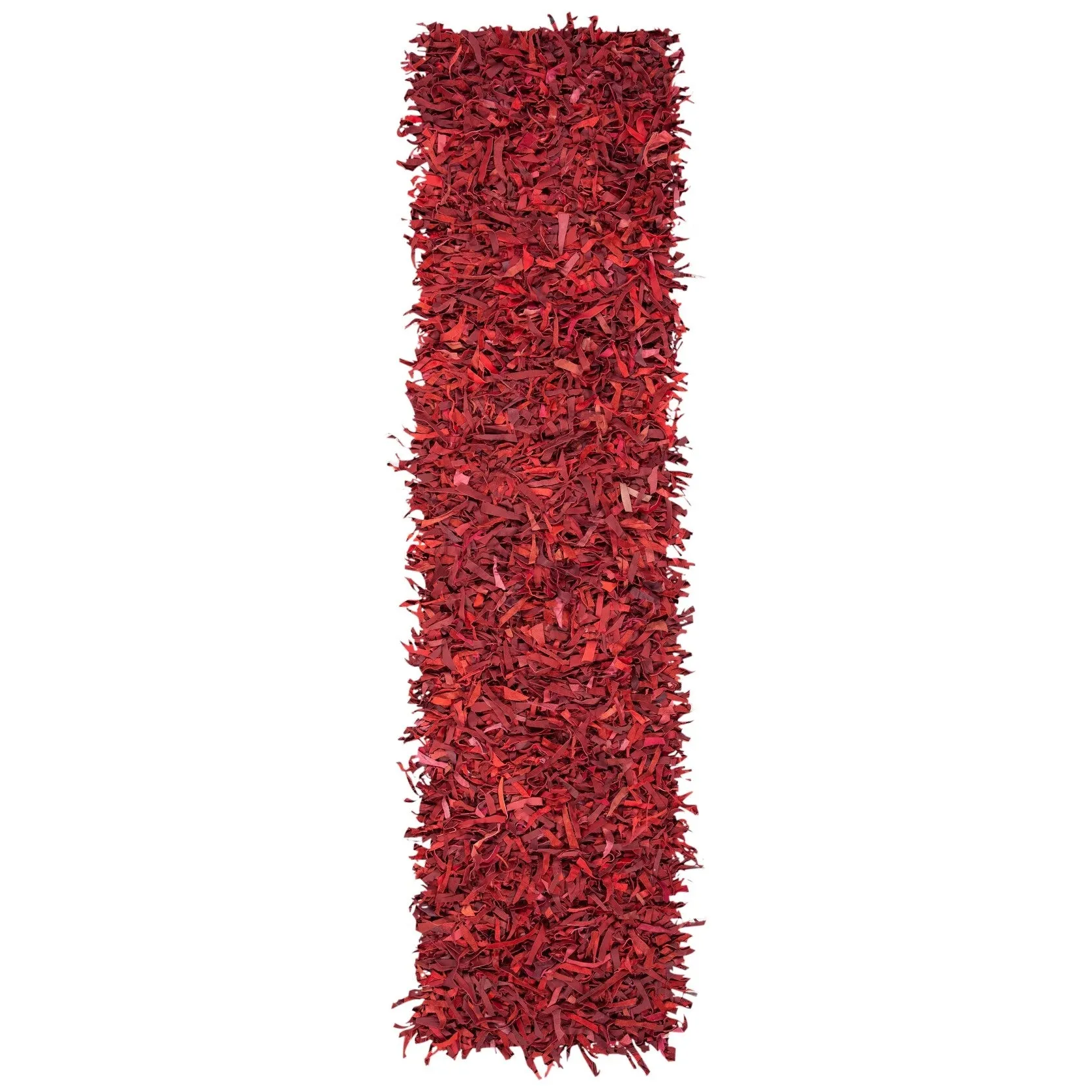 SAFAVIEH Handmade Leather Shag Blayne Modern Leather Rug