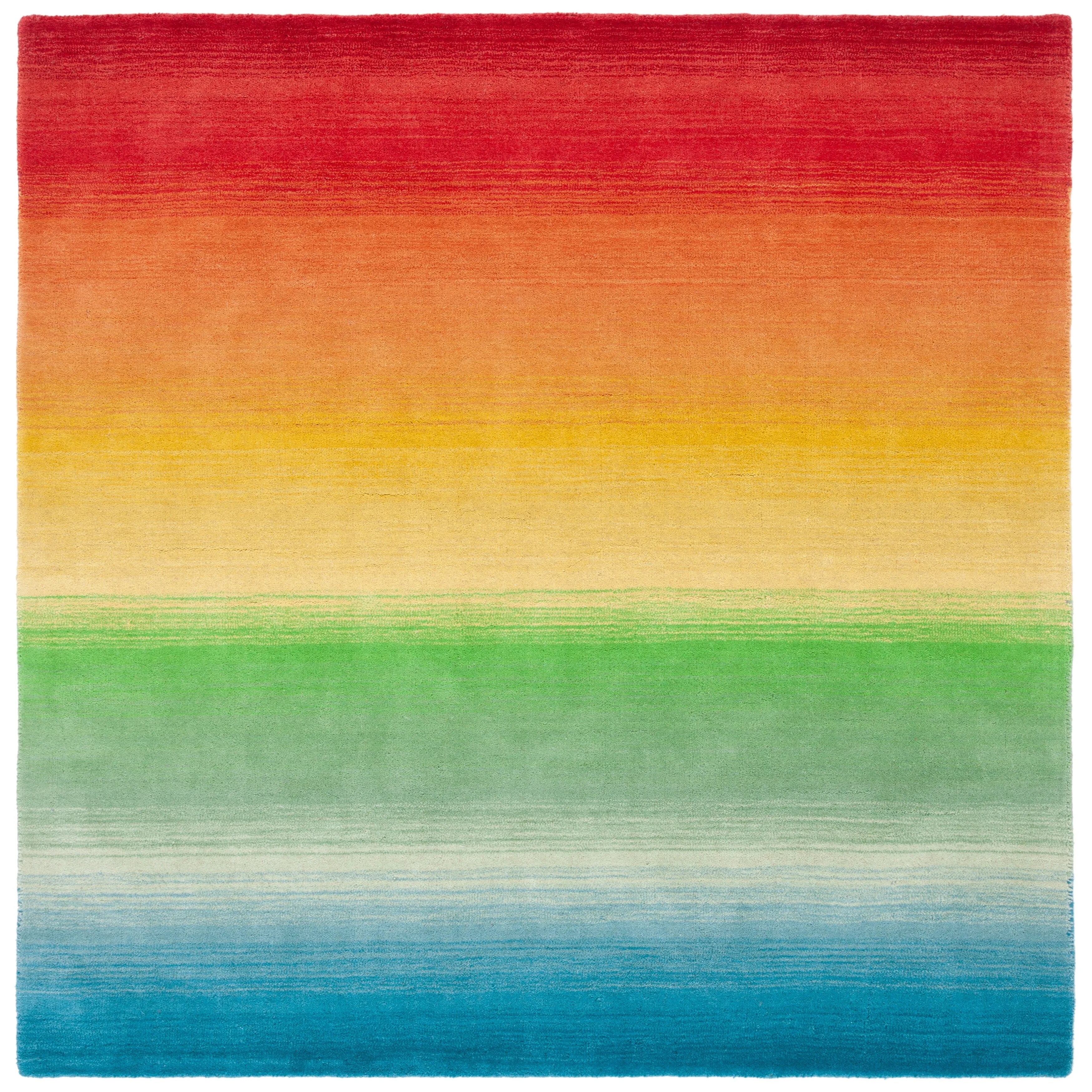 SAFAVIEH Handmade Manhattan Nayla Rainbow Ombre Wool Rug