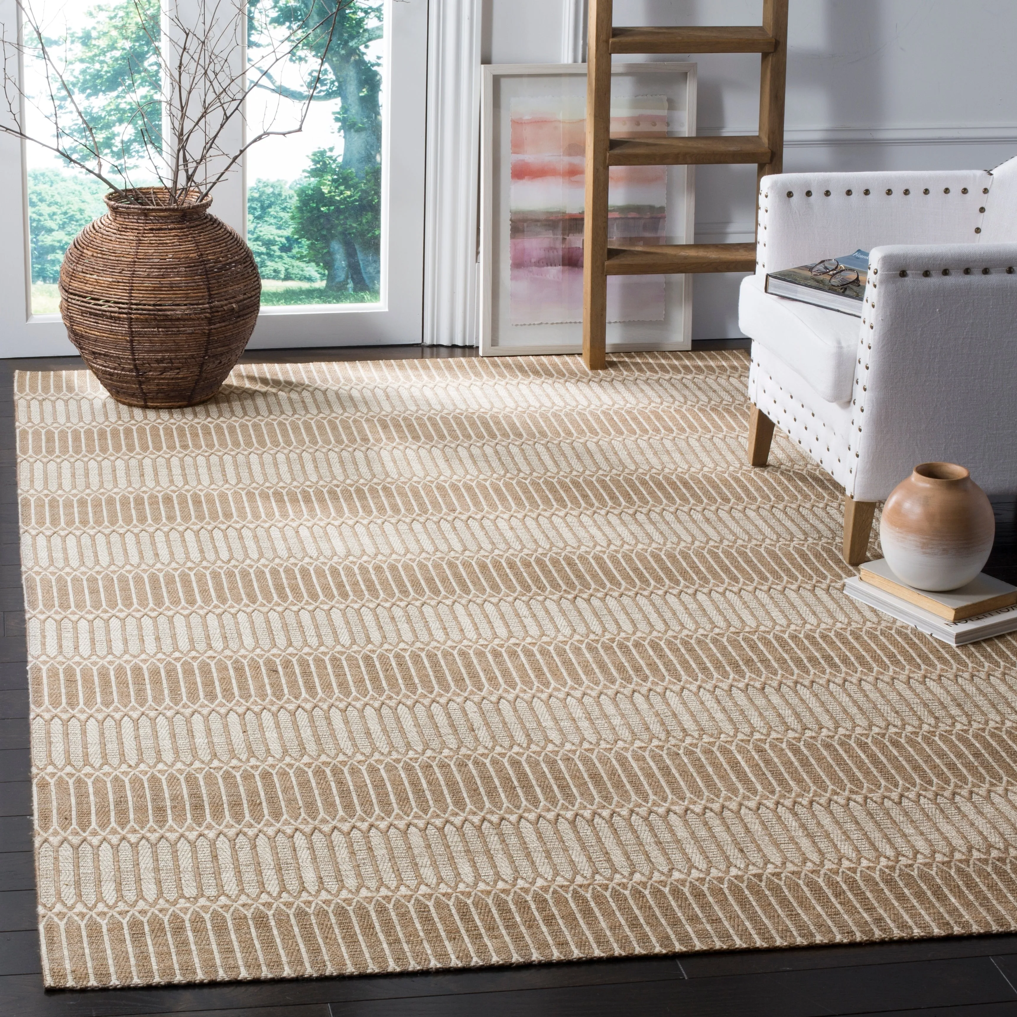 SAFAVIEH Handmade Marbella oranna Modern Viscose Rug