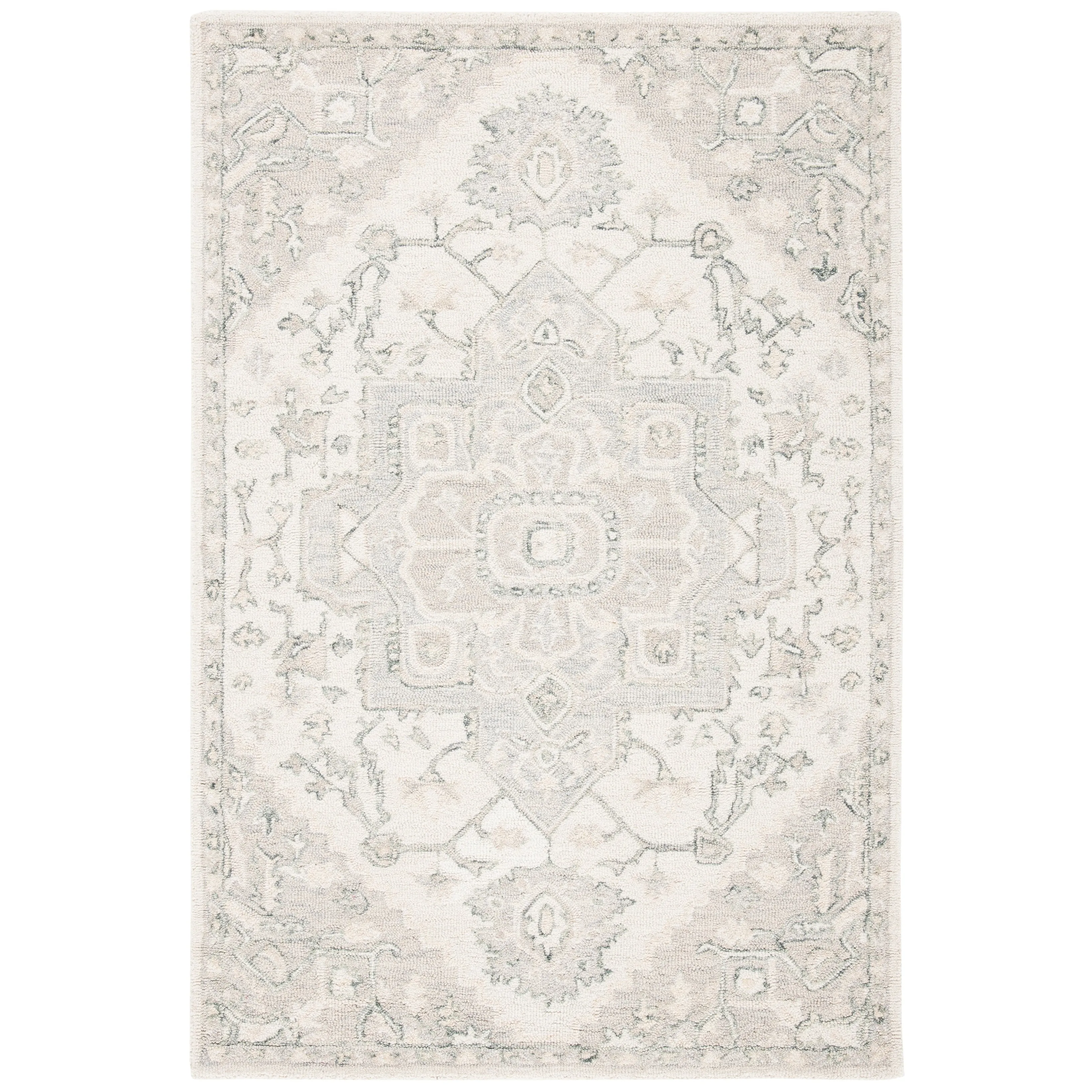 SAFAVIEH Handmade Micro-Loop Gulseven Medallion Wool Rug