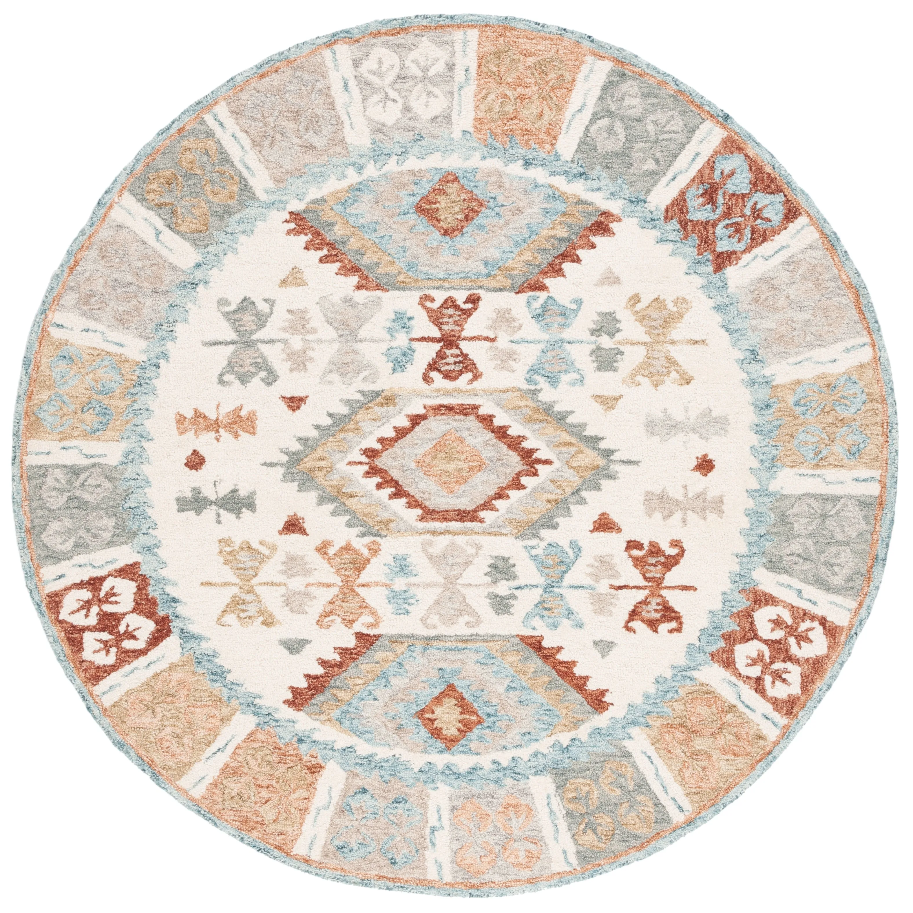 SAFAVIEH Handmade Micro-Loop Ingela Rustic Tribal Wool Rug