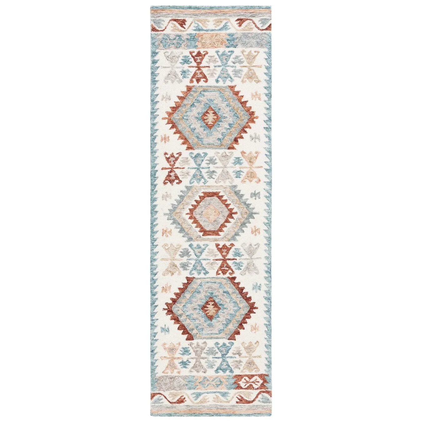 SAFAVIEH Handmade Micro-Loop Ingela Rustic Tribal Wool Rug