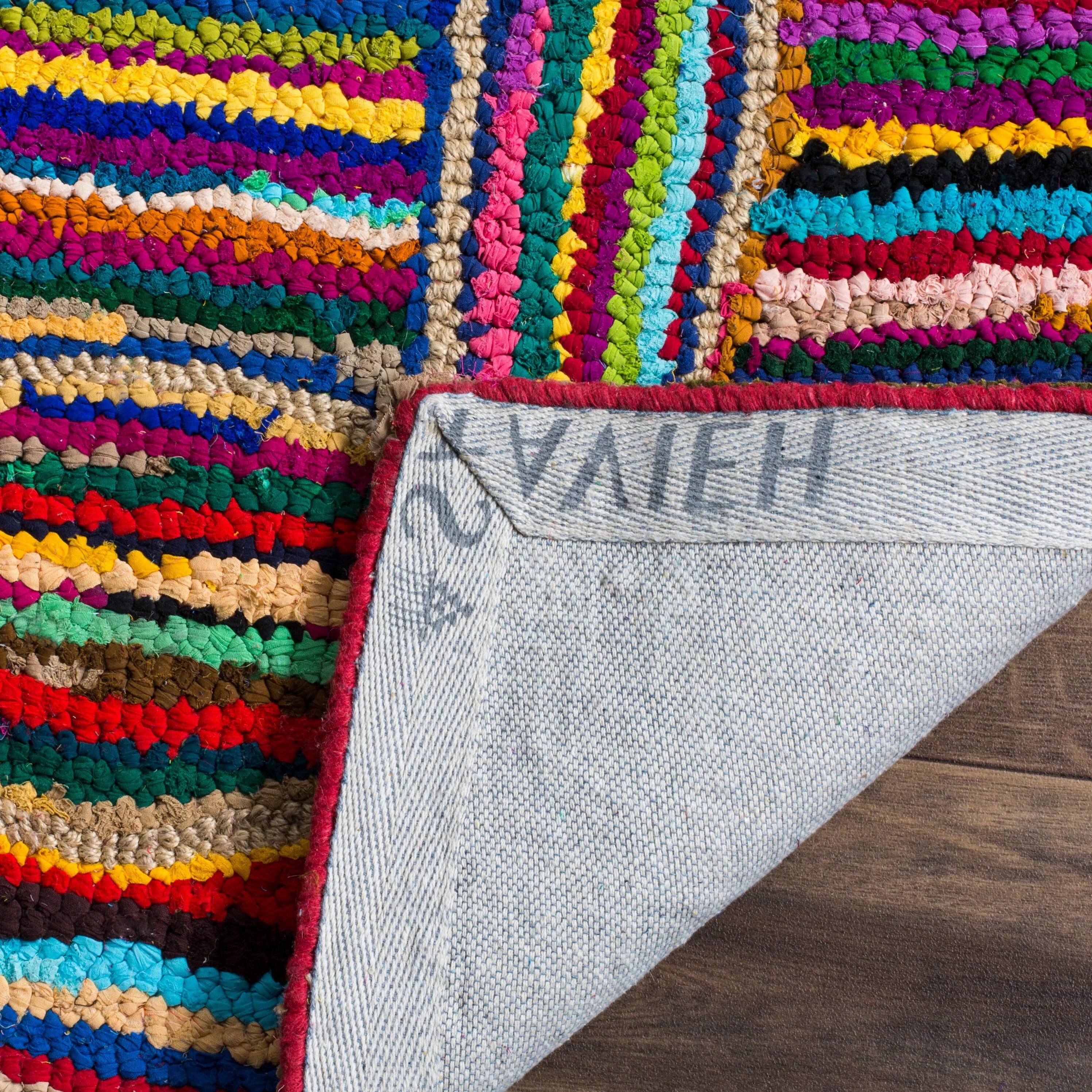 SAFAVIEH Handmade Nantucket Balda Contemporary Cotton Rug - Multi - 2' 3 x 8'