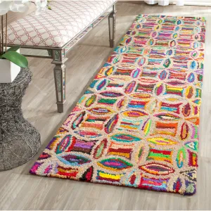 SAFAVIEH Handmade Nantucket Balda Contemporary Cotton Rug - Multi - 2' 3 x 8'