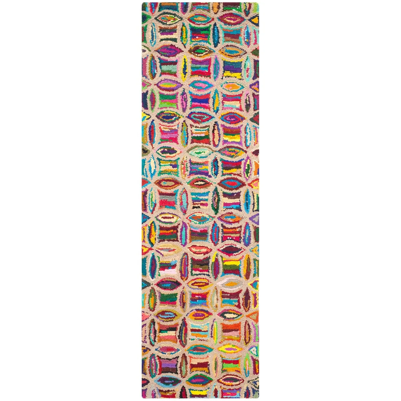 SAFAVIEH Handmade Nantucket Balda Contemporary Cotton Rug - Multi - 2' 3 x 8'