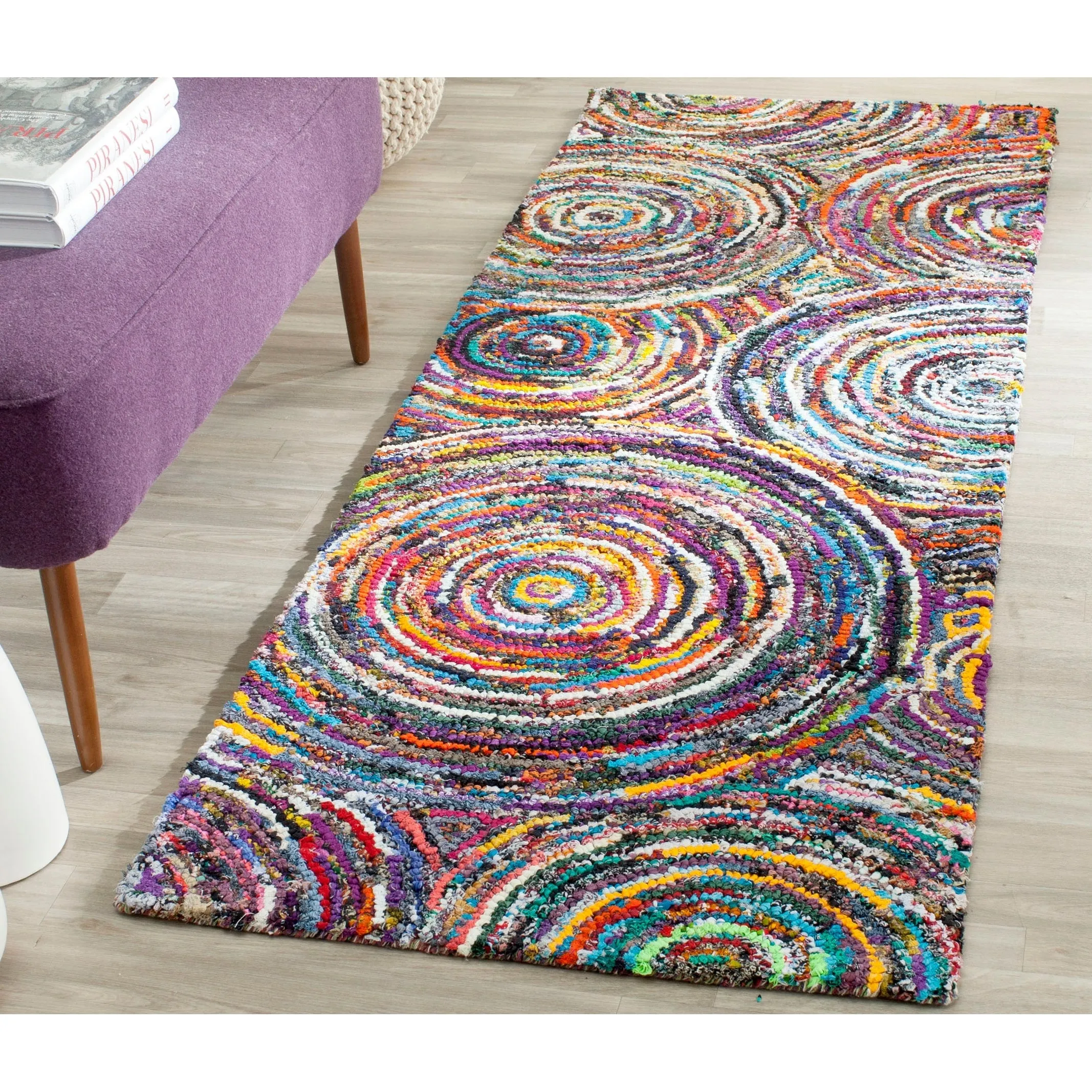 SAFAVIEH Handmade Nantucket Efmorfia Contemporary Cotton Rug