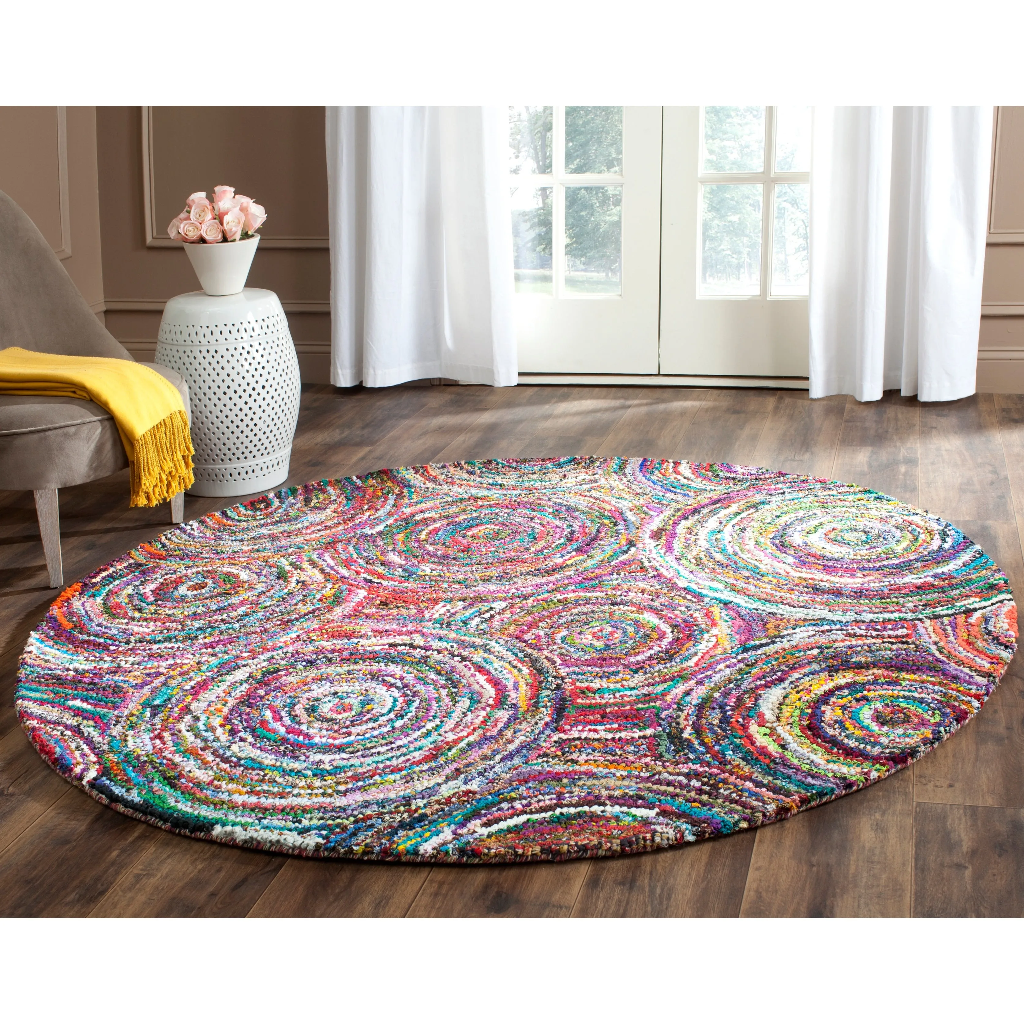 SAFAVIEH Handmade Nantucket Efmorfia Contemporary Cotton Rug