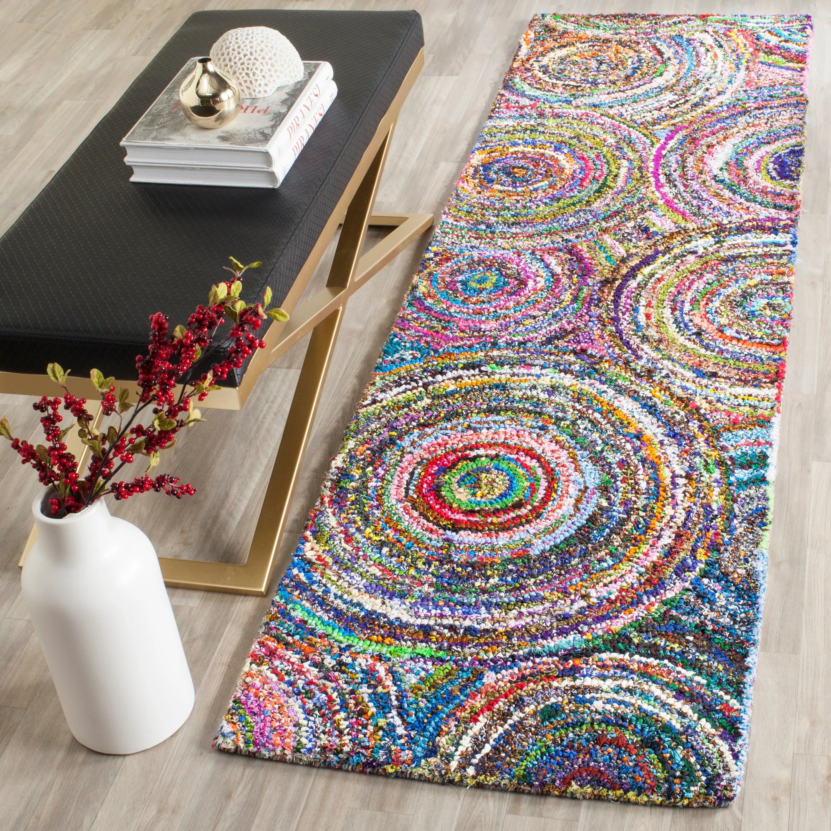 SAFAVIEH Handmade Nantucket Efmorfia Contemporary Cotton Rug