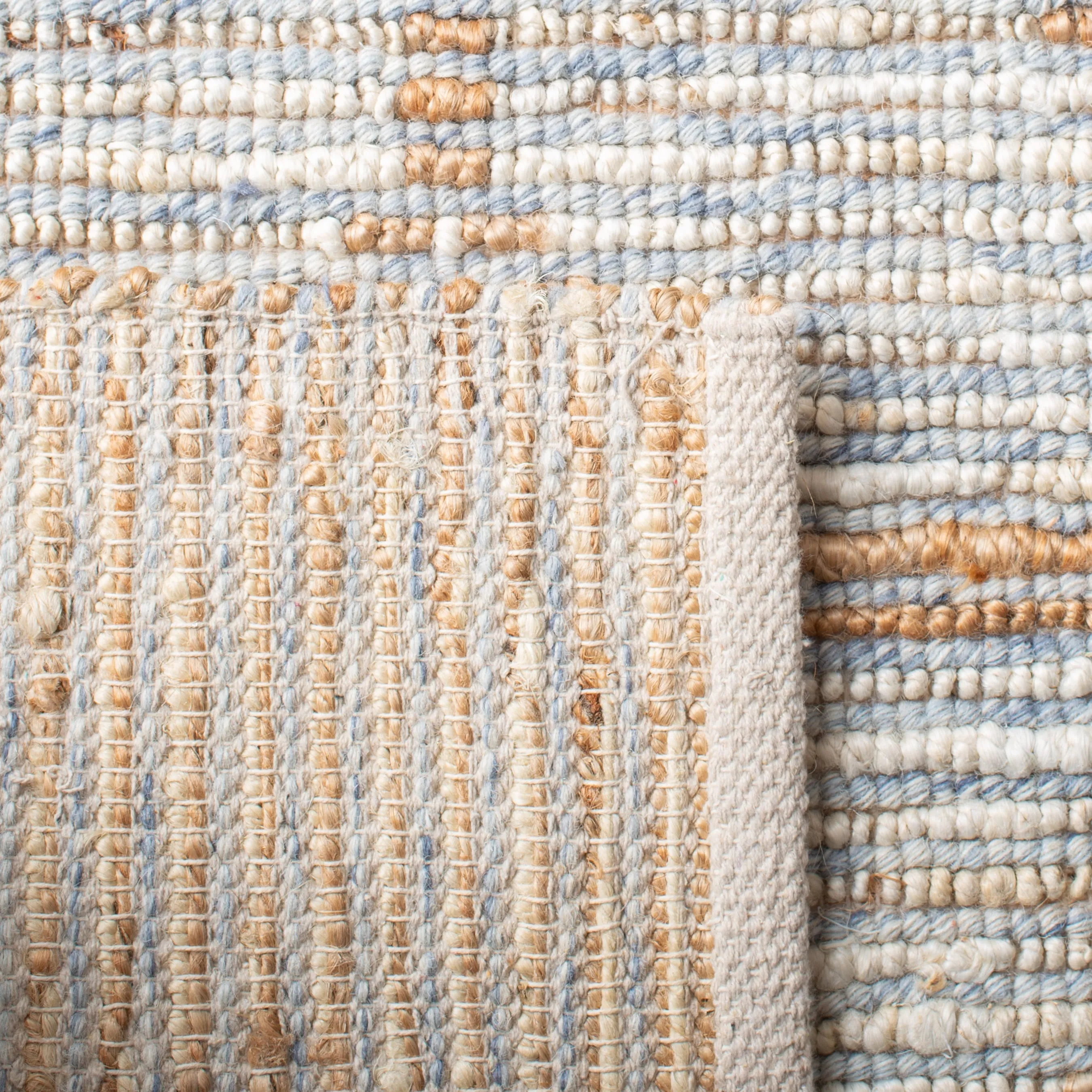 SAFAVIEH Handmade Natural Fiber Azaria Nautical Geometric Wool Rug
