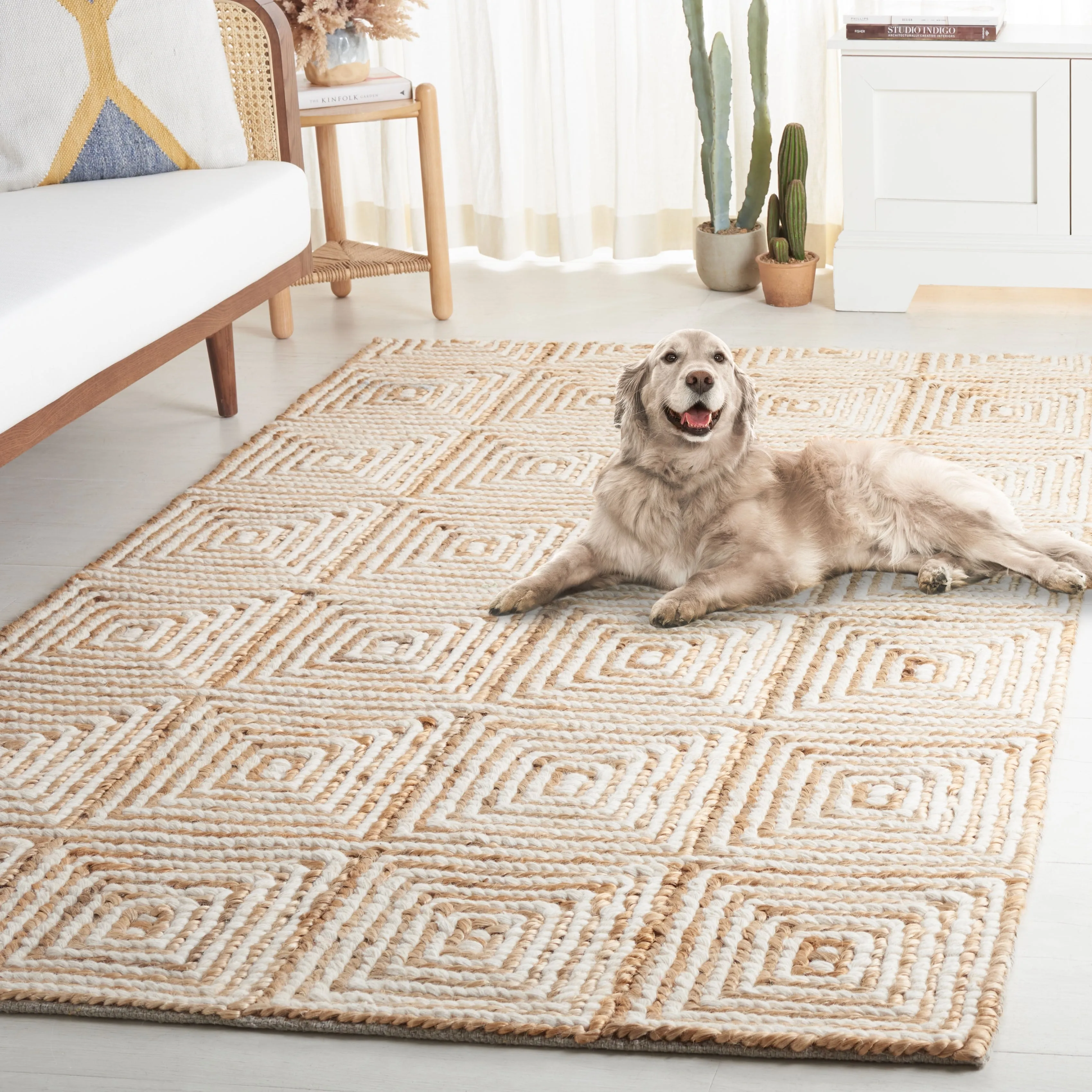 SAFAVIEH Handmade Natural Fiber Bethzy Farmhouse Jute & Wool