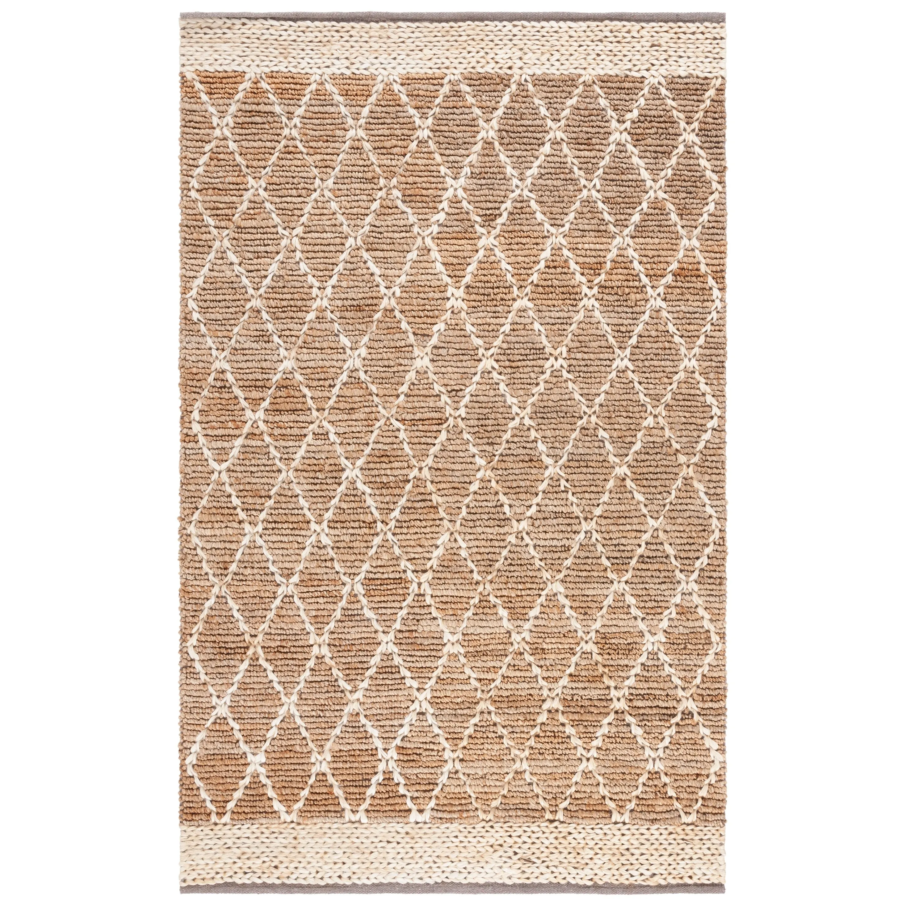 SAFAVIEH Handmade Natural Fiber Foolke Casual Jute Trellis Rug
