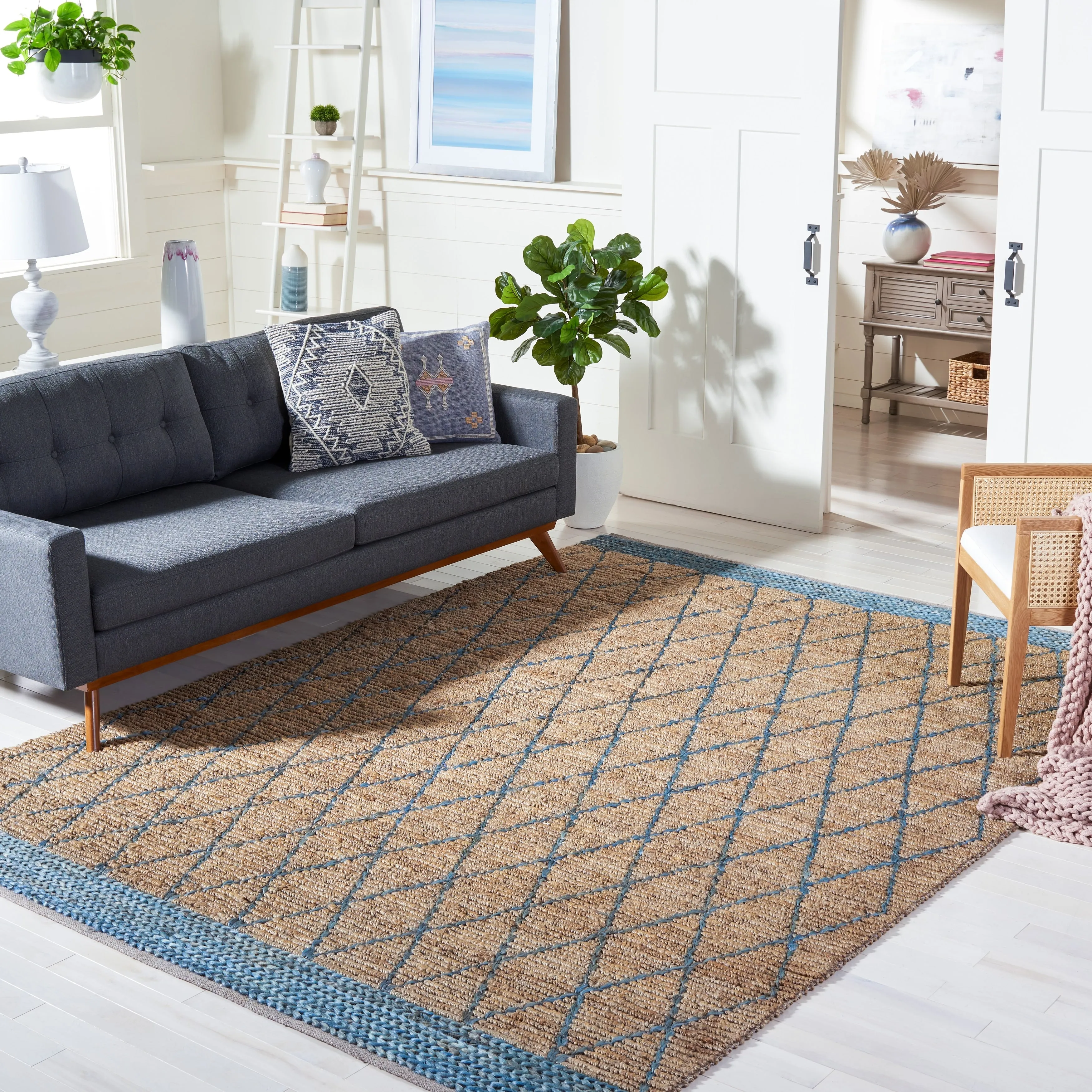 SAFAVIEH Handmade Natural Fiber Foolke Casual Jute Trellis Rug