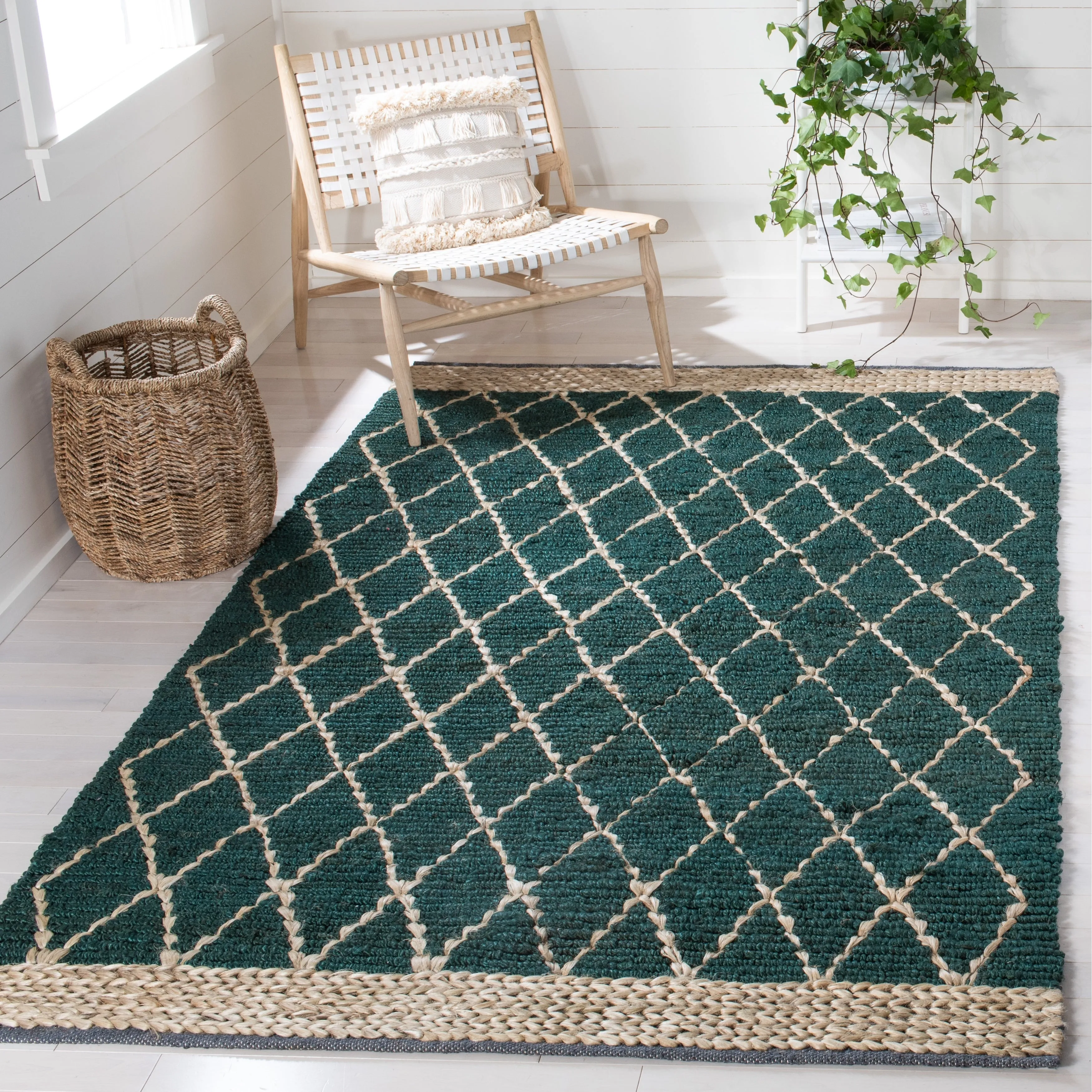 SAFAVIEH Handmade Natural Fiber Foolke Casual Jute Trellis Rug
