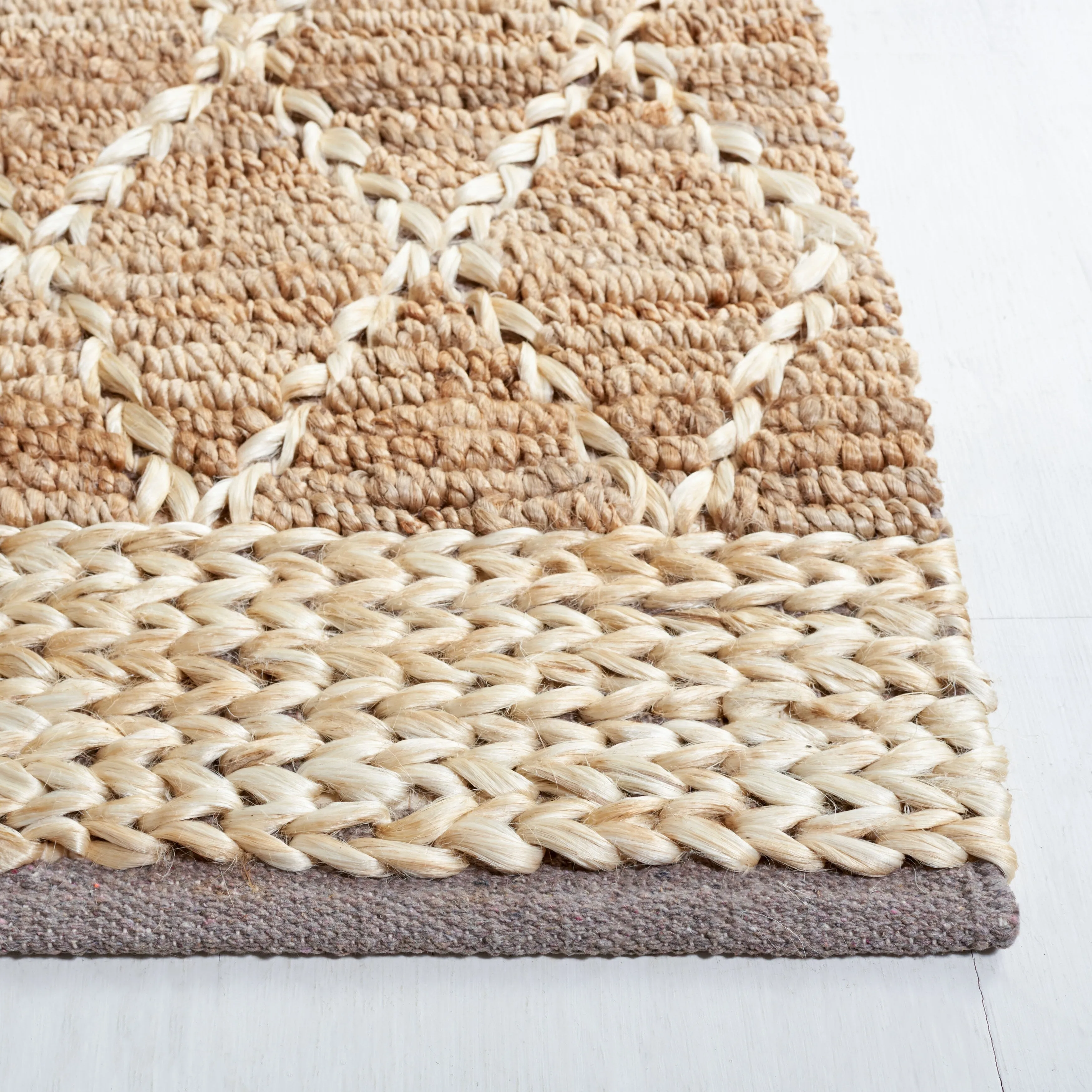 SAFAVIEH Handmade Natural Fiber Foolke Casual Jute Trellis Rug