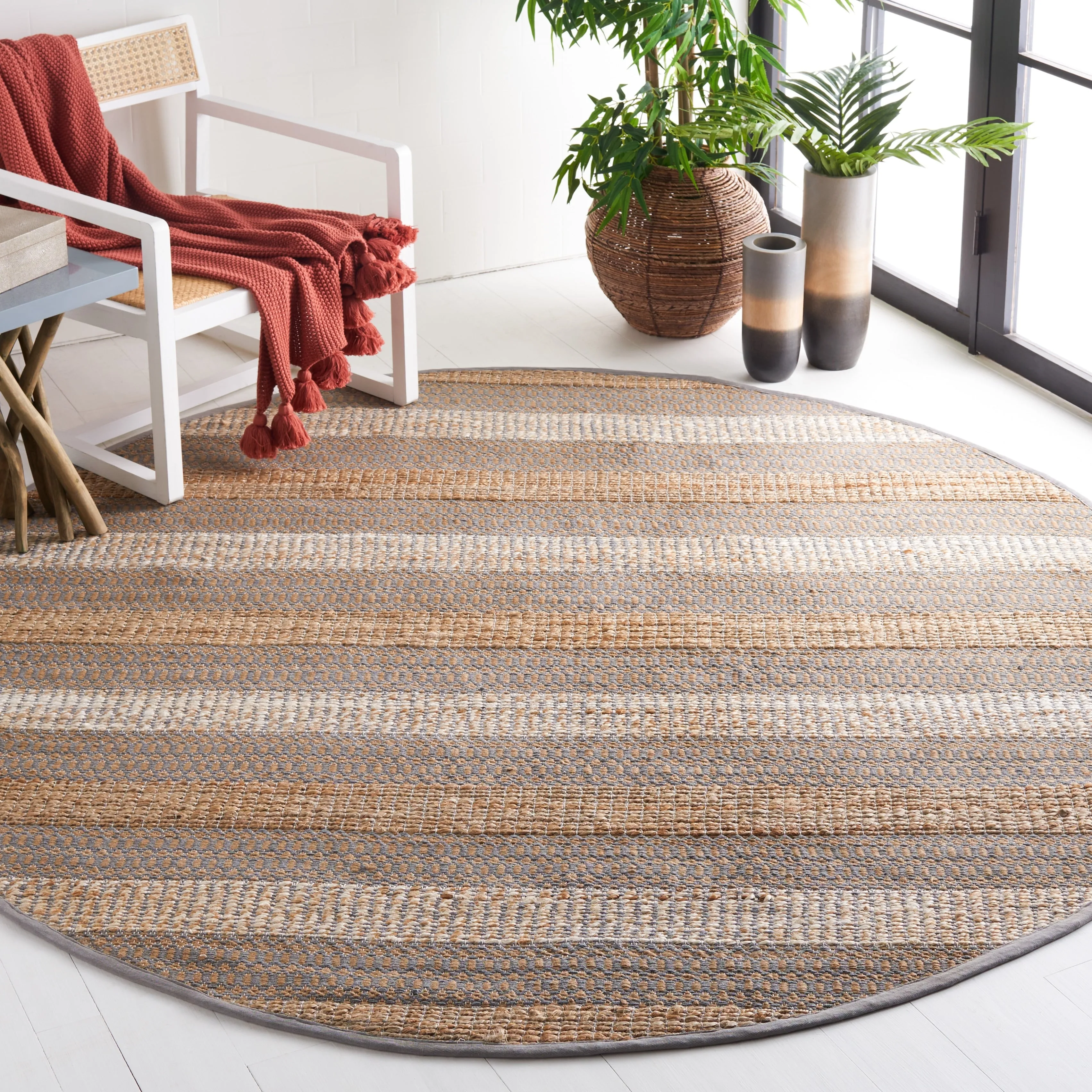 SAFAVIEH Handmade Natural Fiber Galilea Geometric Seagrass Rug