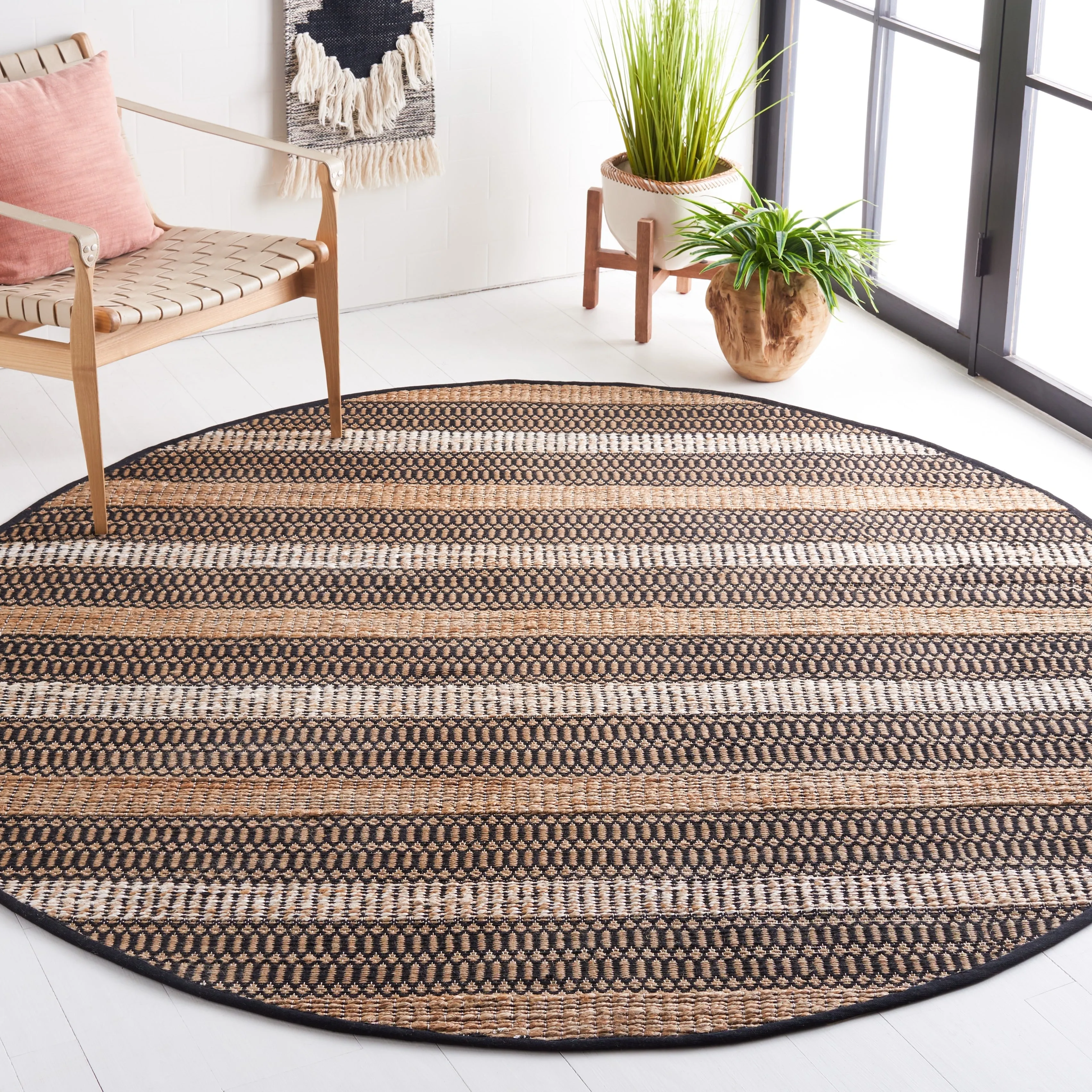 SAFAVIEH Handmade Natural Fiber Galilea Geometric Seagrass Rug