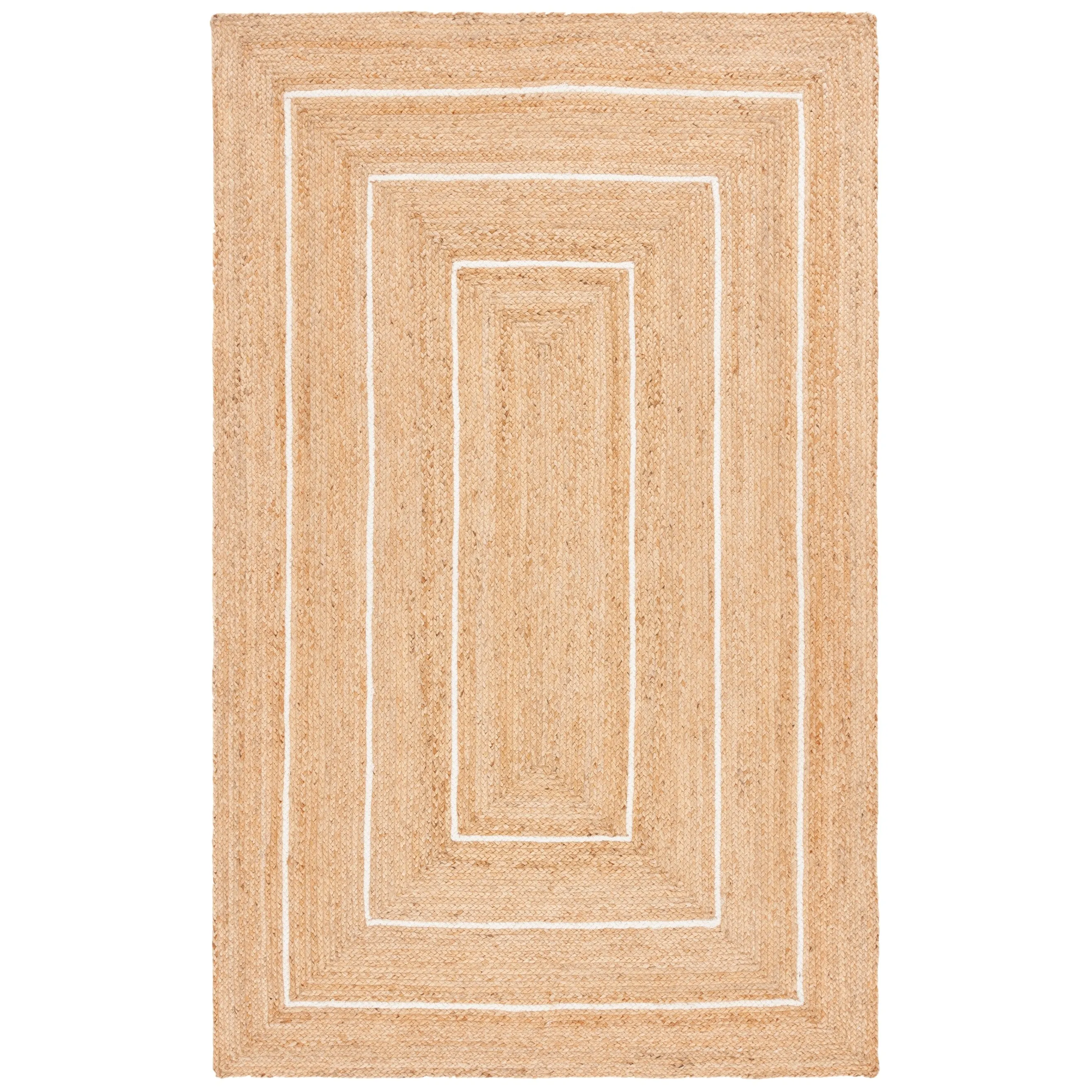 SAFAVIEH Handmade Natural Fiber Gebbine Farmhouse Border Jute Rug
